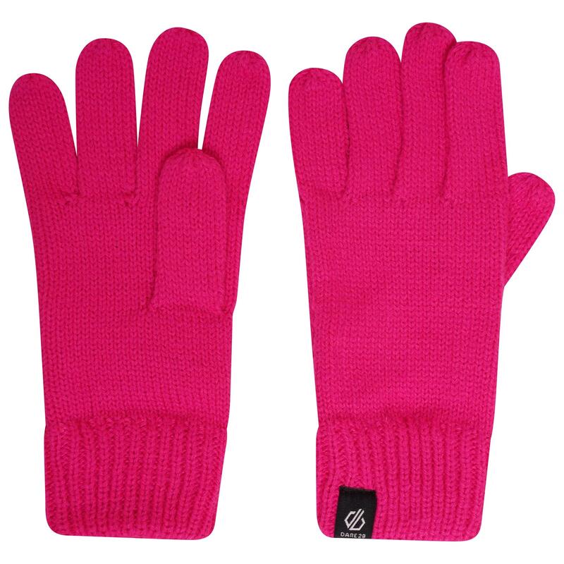 Set kinder/kidsmuts en handschoenen in fluffy kleuren (Roze Gloed/Katoen