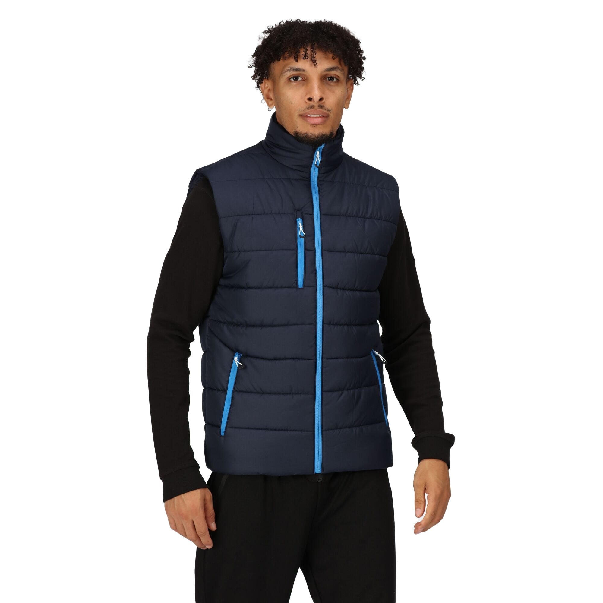 Mens Navigate Thermal Body Warmer (Navy/French Blue) 3/5