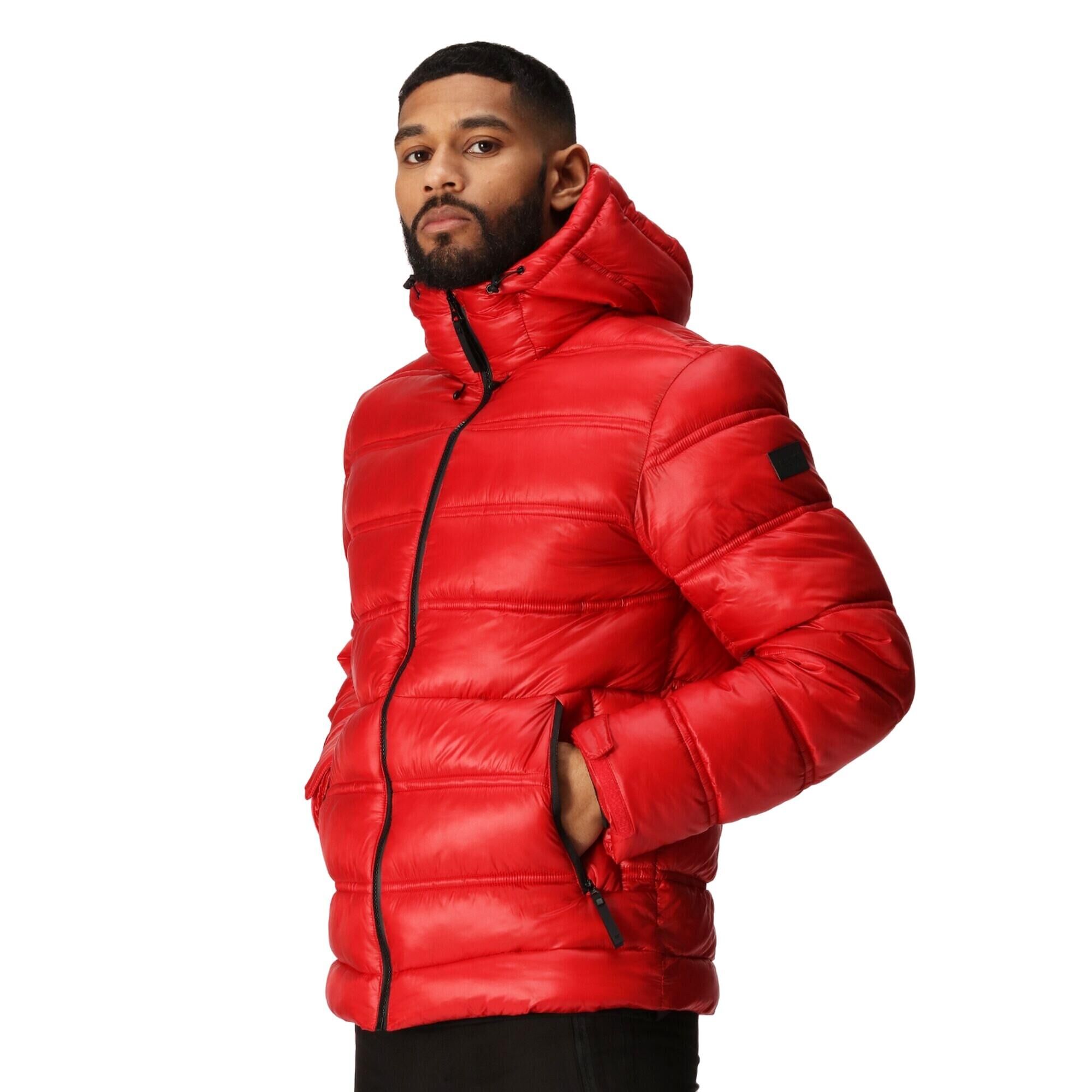 REGATTA Mens Toploft III Baffled Padded Jacket (Danger Red)