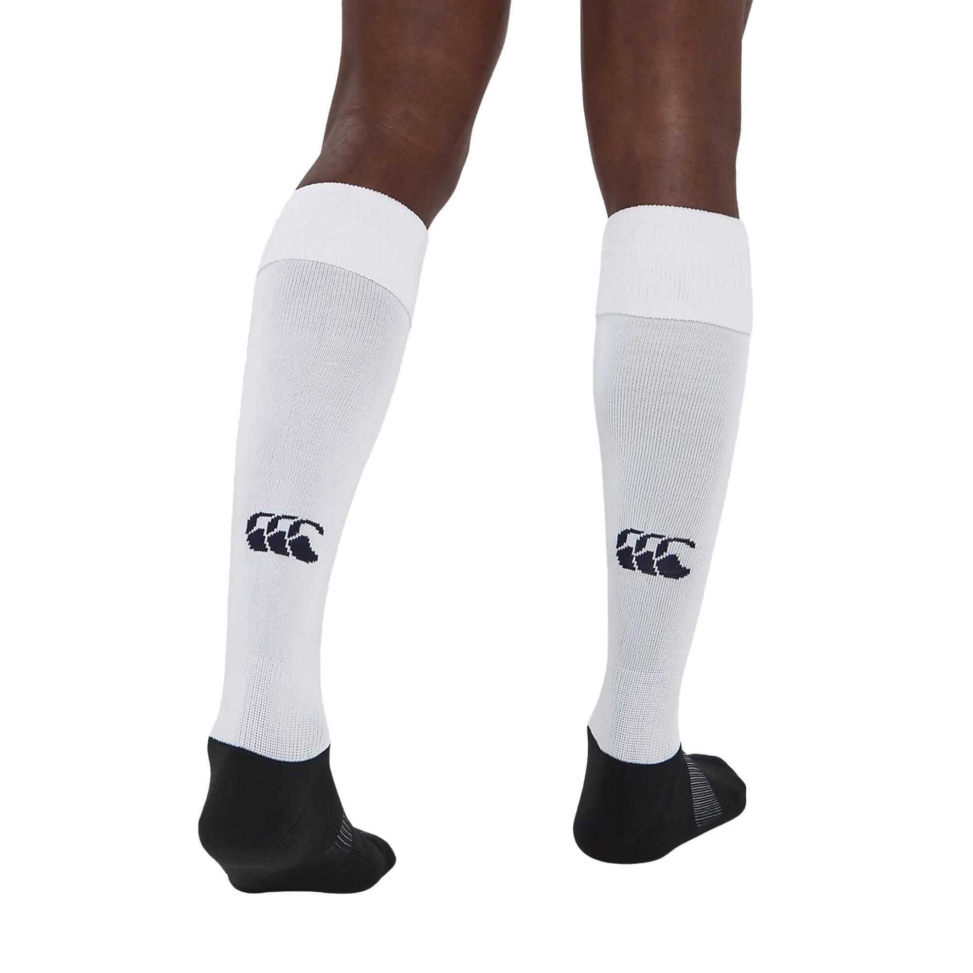 Mens Playing Rugby Sport Socks (White) 2/3