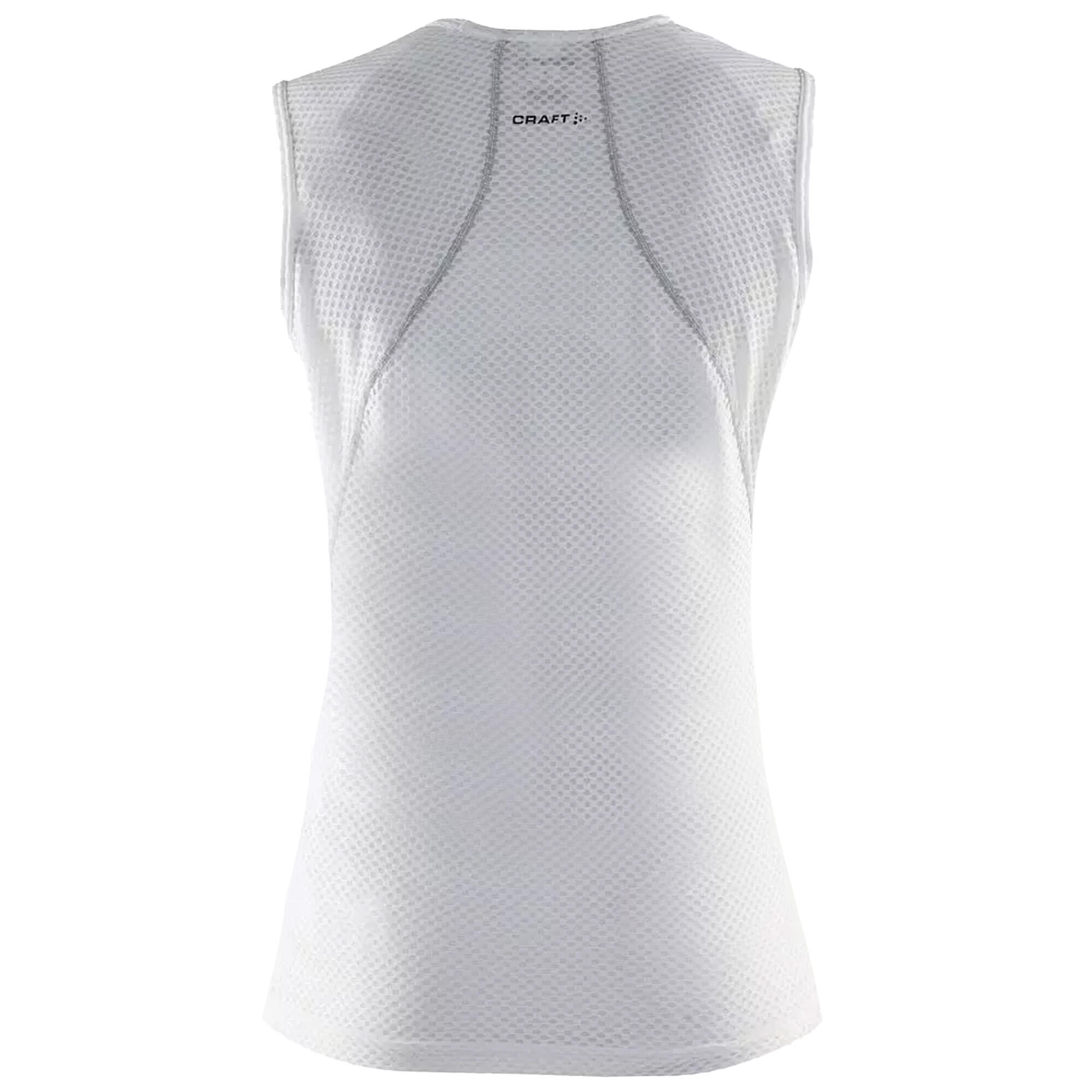 Womens/Ladies Sleeveless Base Layer Top (White) 2/3