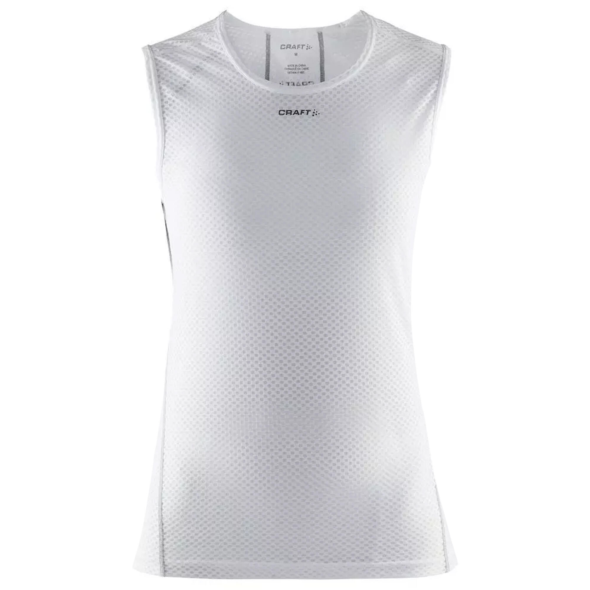 Womens/Ladies Sleeveless Base Layer Top (White) 1/3