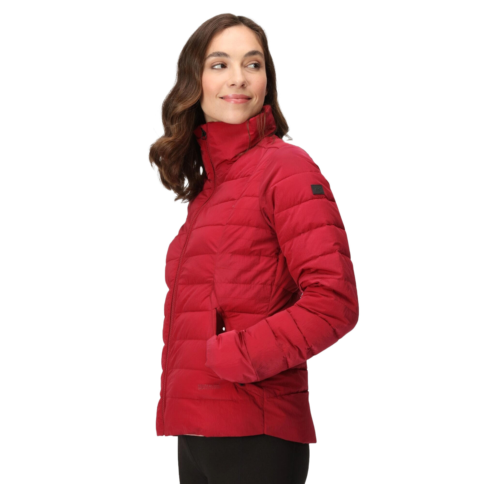 Womens/Ladies Keava III Baffled Padded Jacket (Rumba Red) 3/5