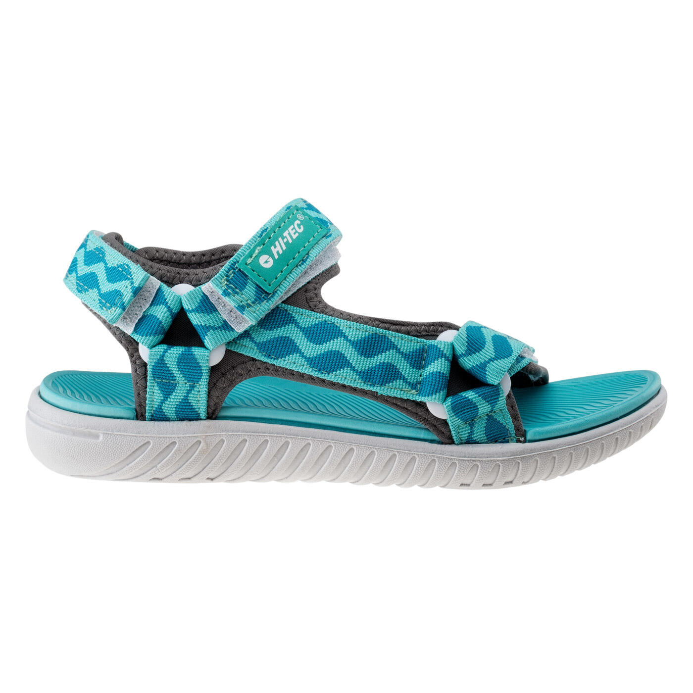 Sandali Donna Hi-Tec Hanary Grigio Turchese Chiaro 3/4