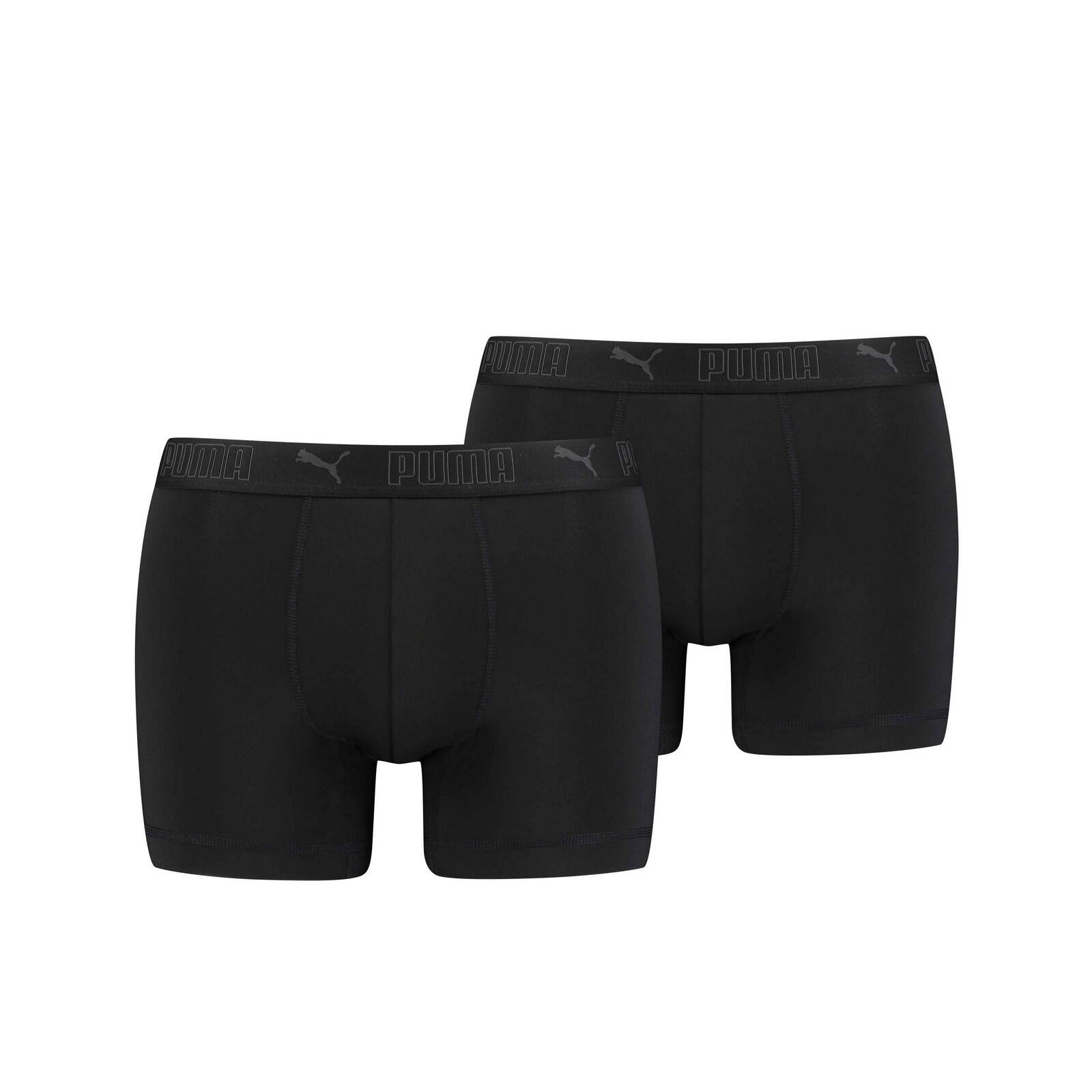 PUMA Mens Active Boxer Shorts (Pack of 2) (Black)