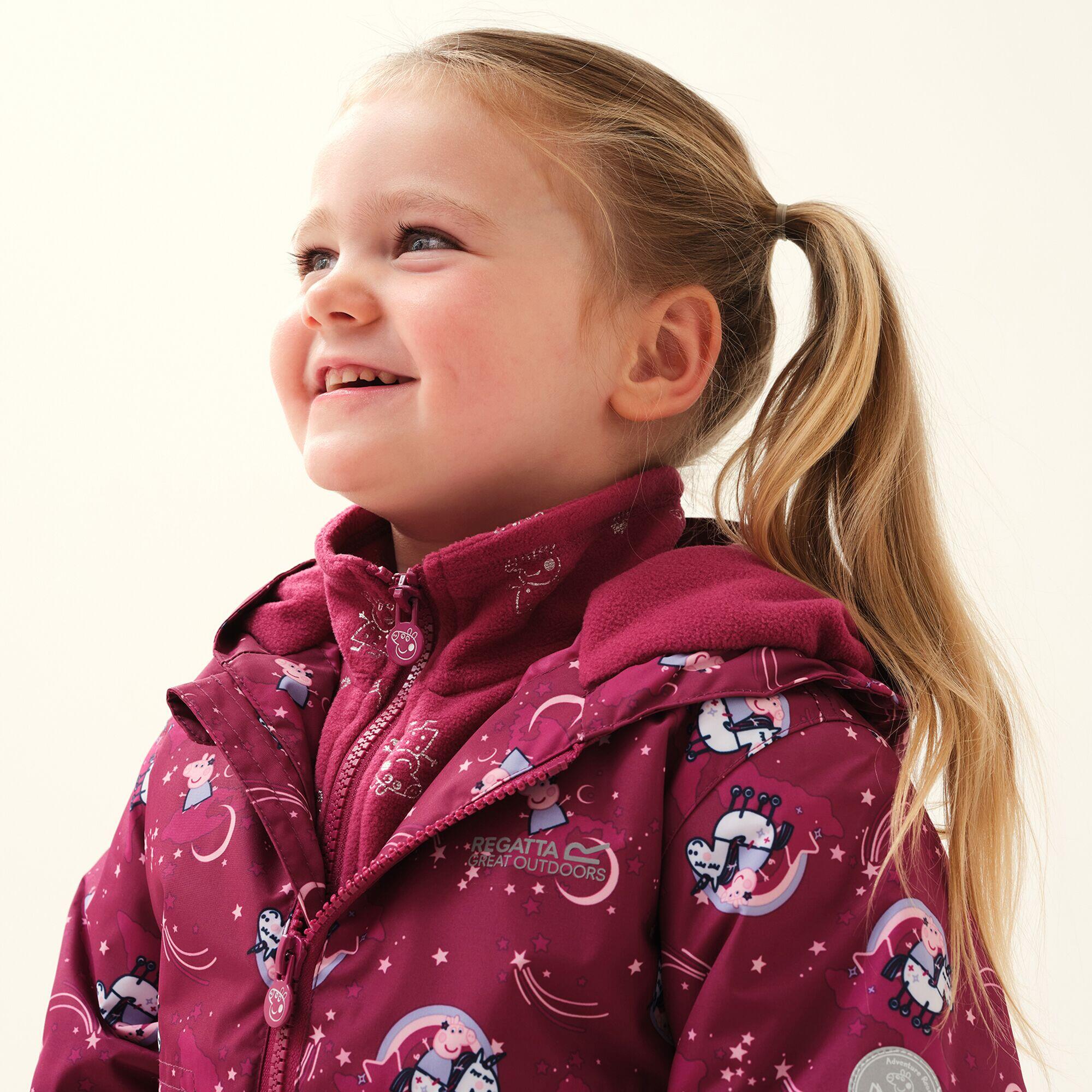 Childrens/Kids Muddy Puddle Peppa Pig Unicorn Padded Jacket (Raspberry Radiance) 2/5