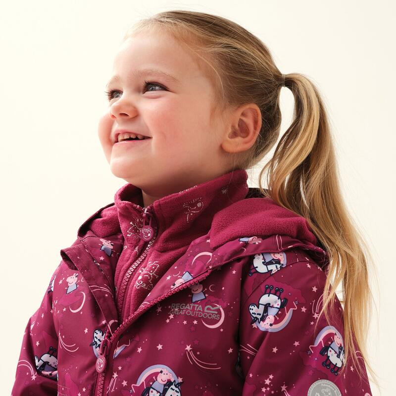 Gyerekek/gyerekek Muddy Puddle Peppa Pig Unikornisos bélelt kabát