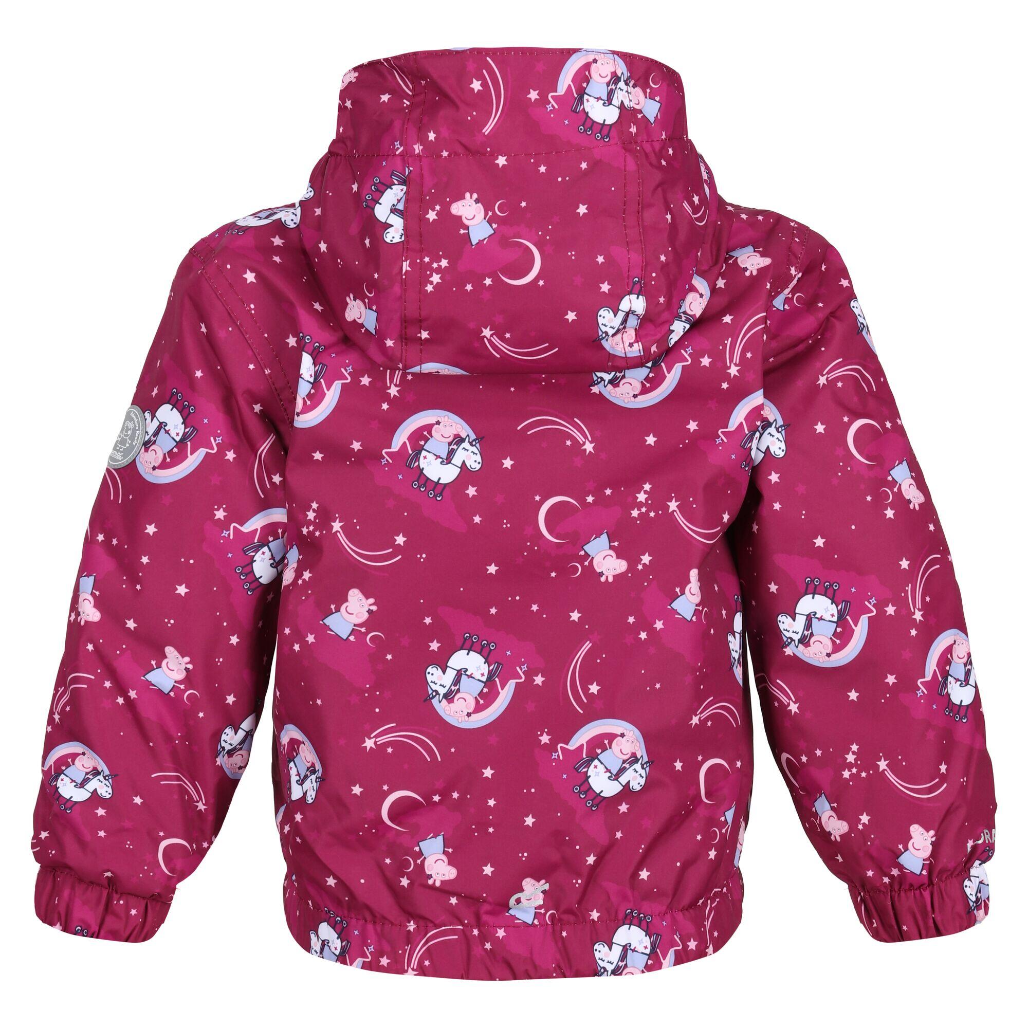 Childrens/Kids Muddy Puddle Peppa Pig Unicorn Padded Jacket (Raspberry Radiance) 4/5