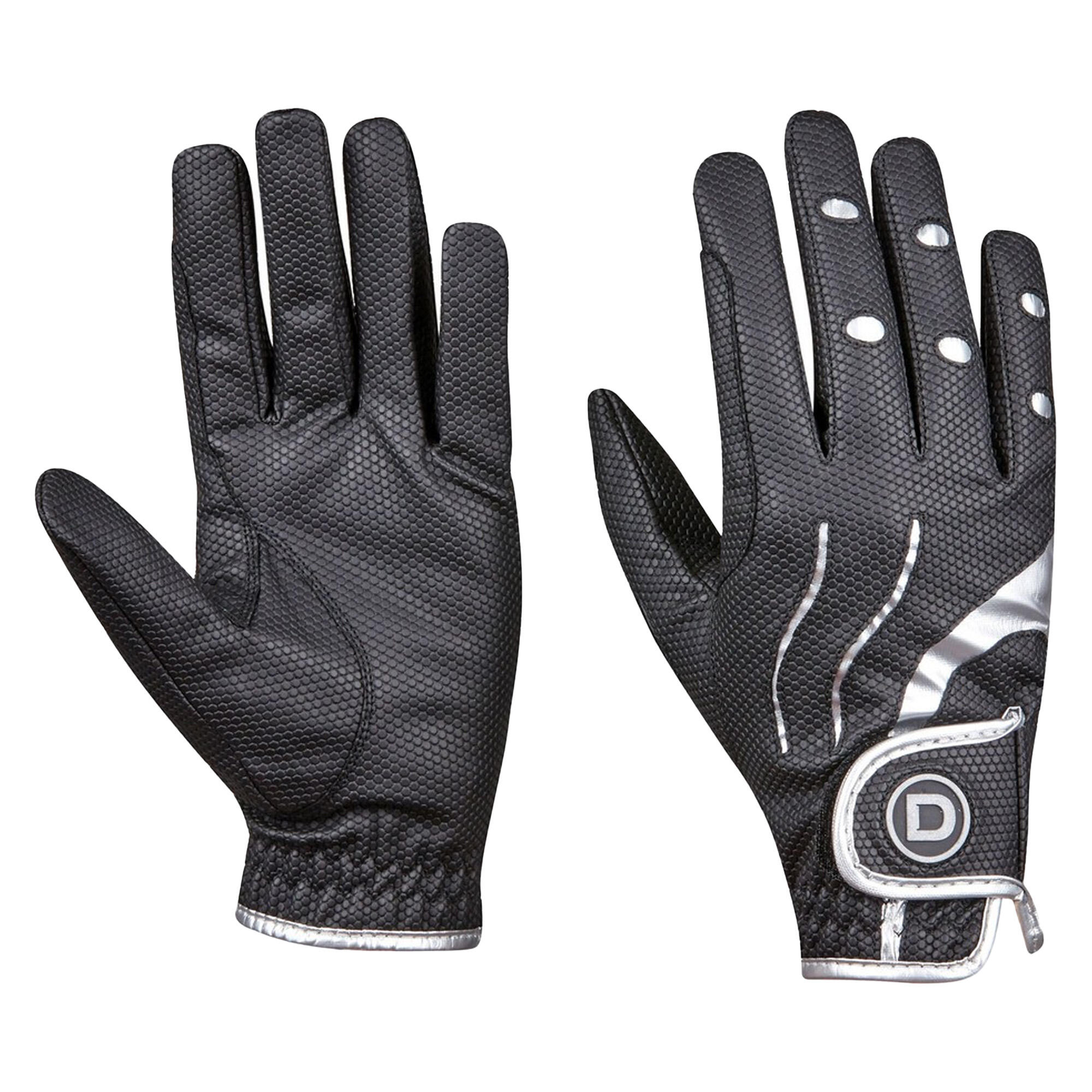 Pro Everyday Riding Gloves Black Silver
