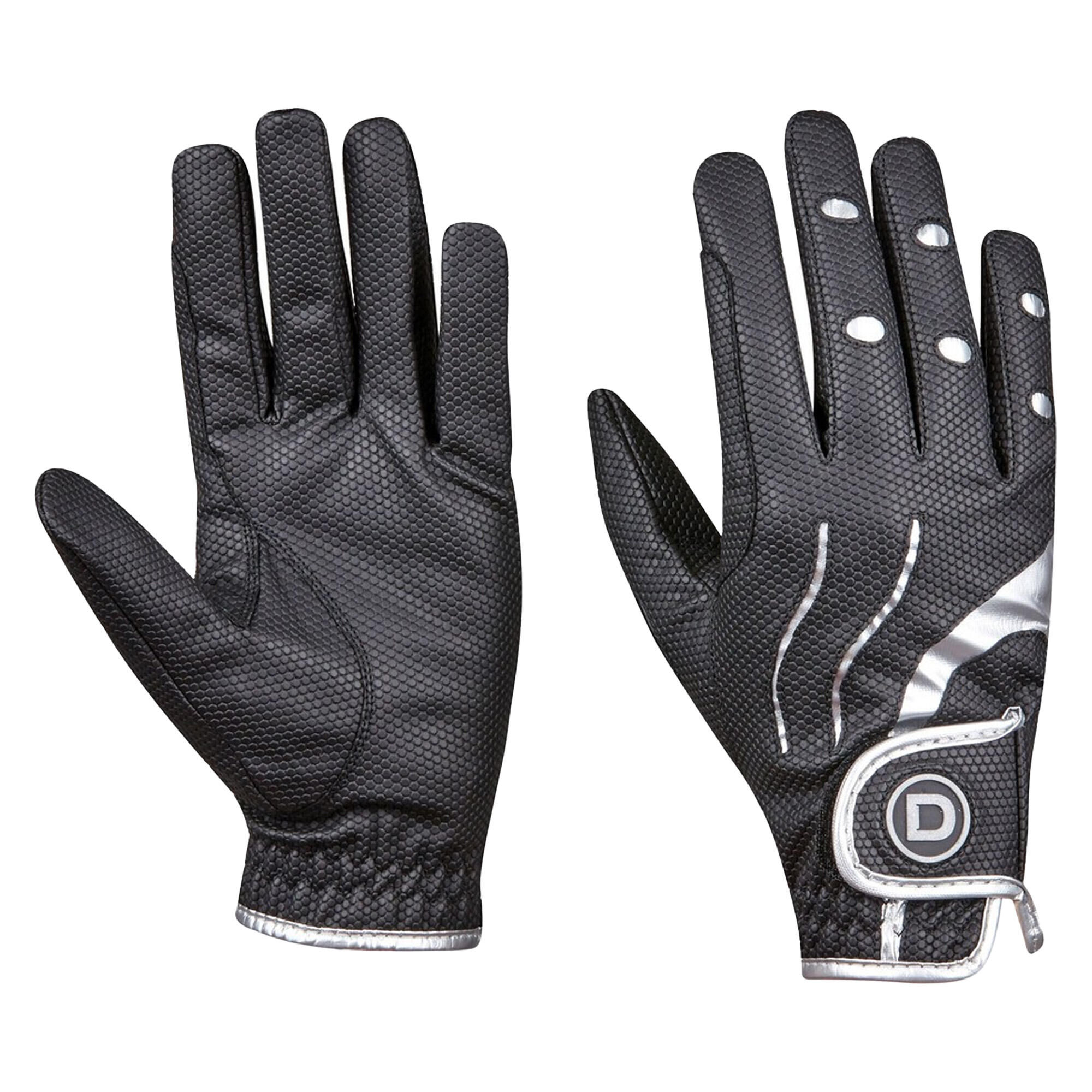 DUBLIN Pro Everyday Riding Gloves (Black/Silver)