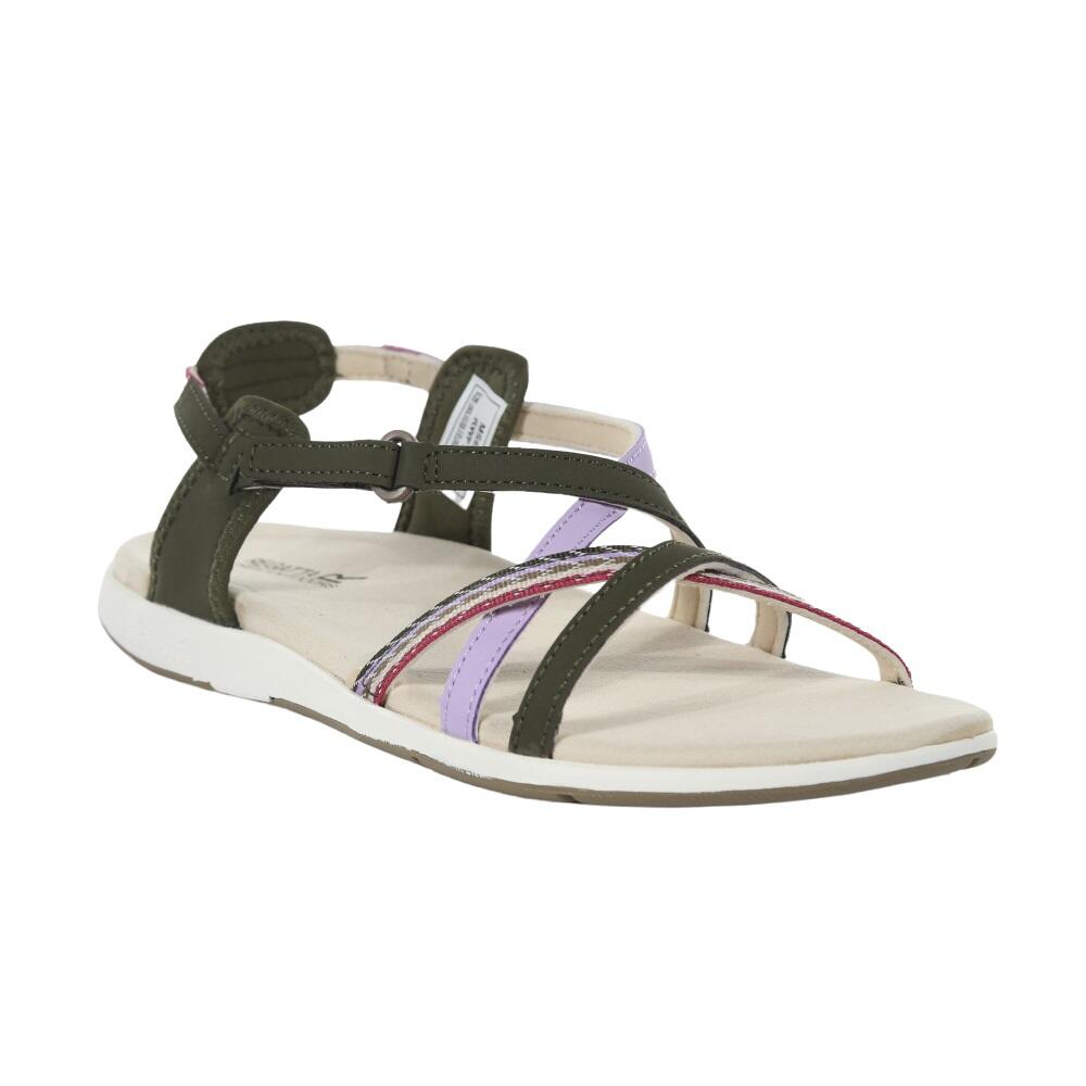 Womens/Ladies Santa Roma CrissCross Sandals (Grape/Light Vanilla) 1/5