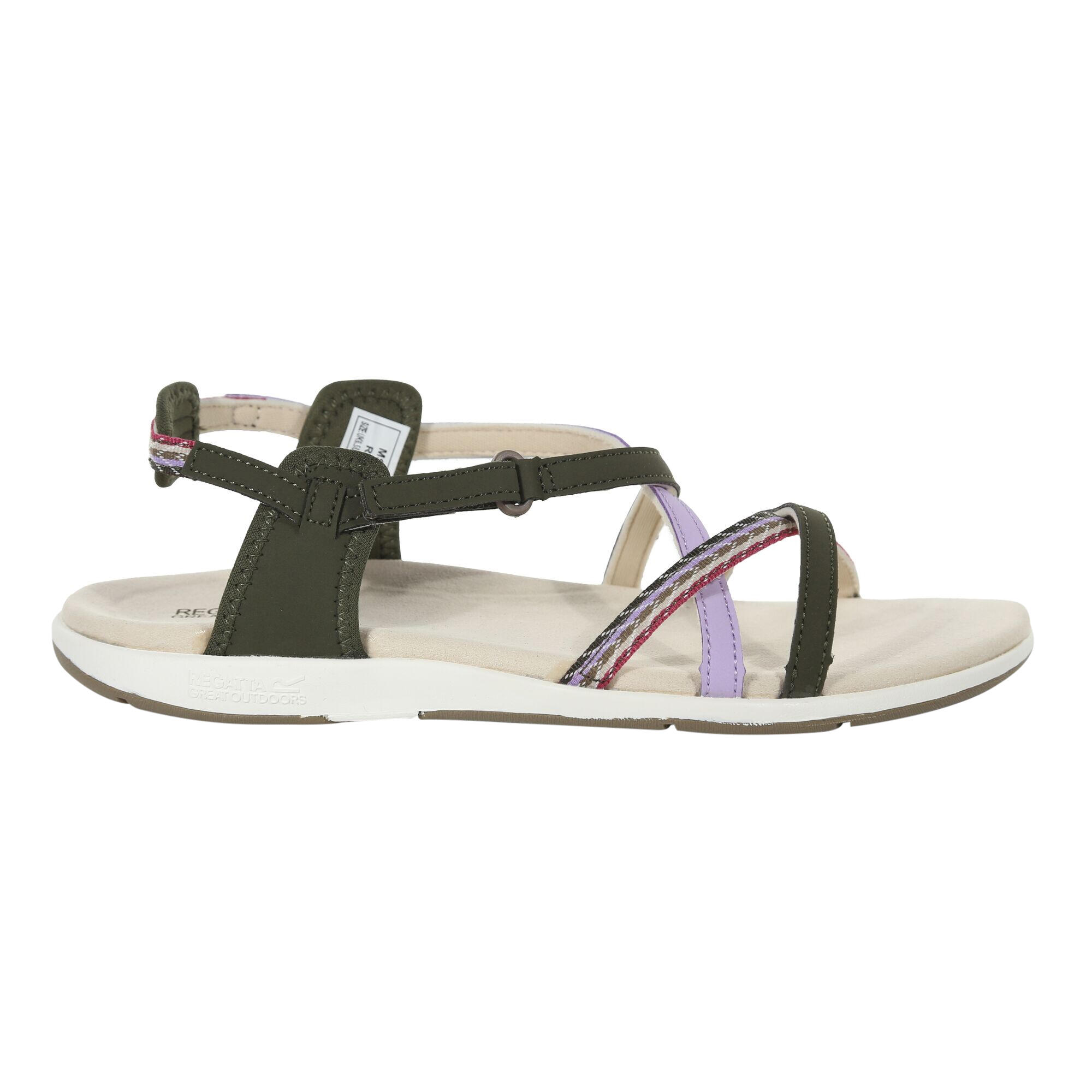 Womens/Ladies Santa Roma CrissCross Sandals (Grape/Light Vanilla) 3/5