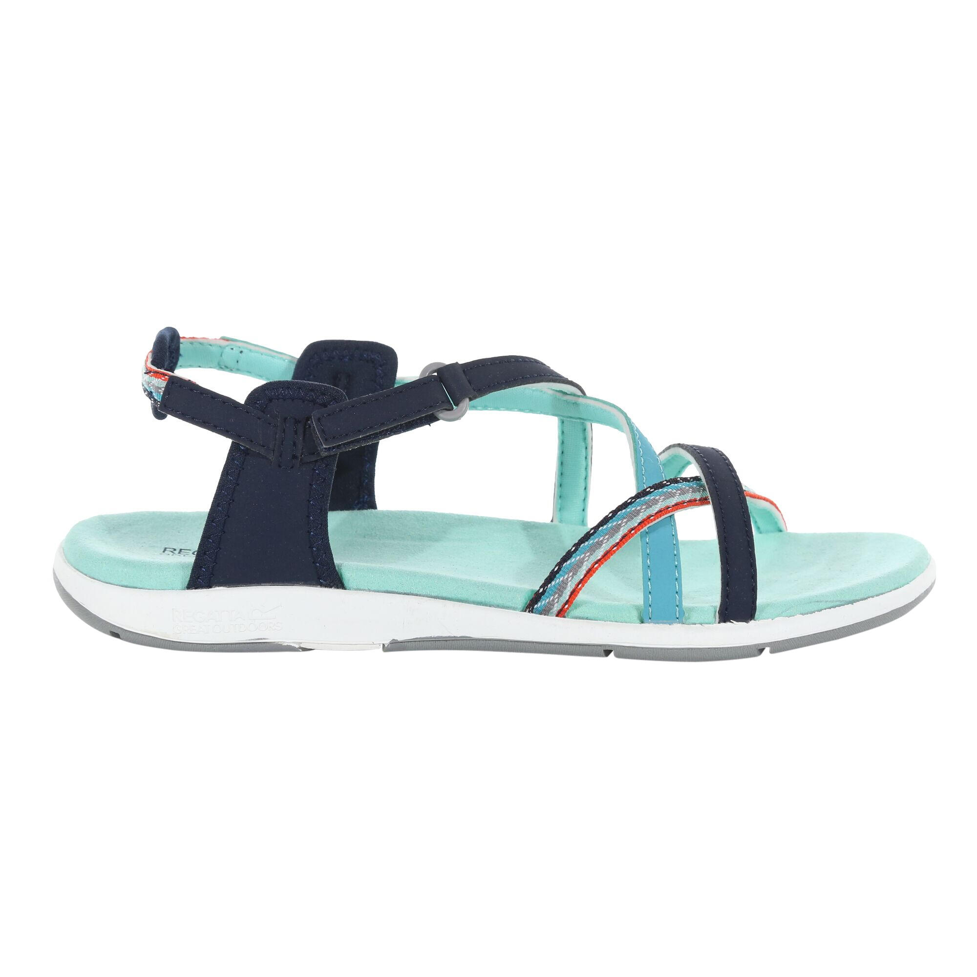 Womens/Ladies Santa Roma CrissCross Sandals (Navy/Ocean Wave) 3/5