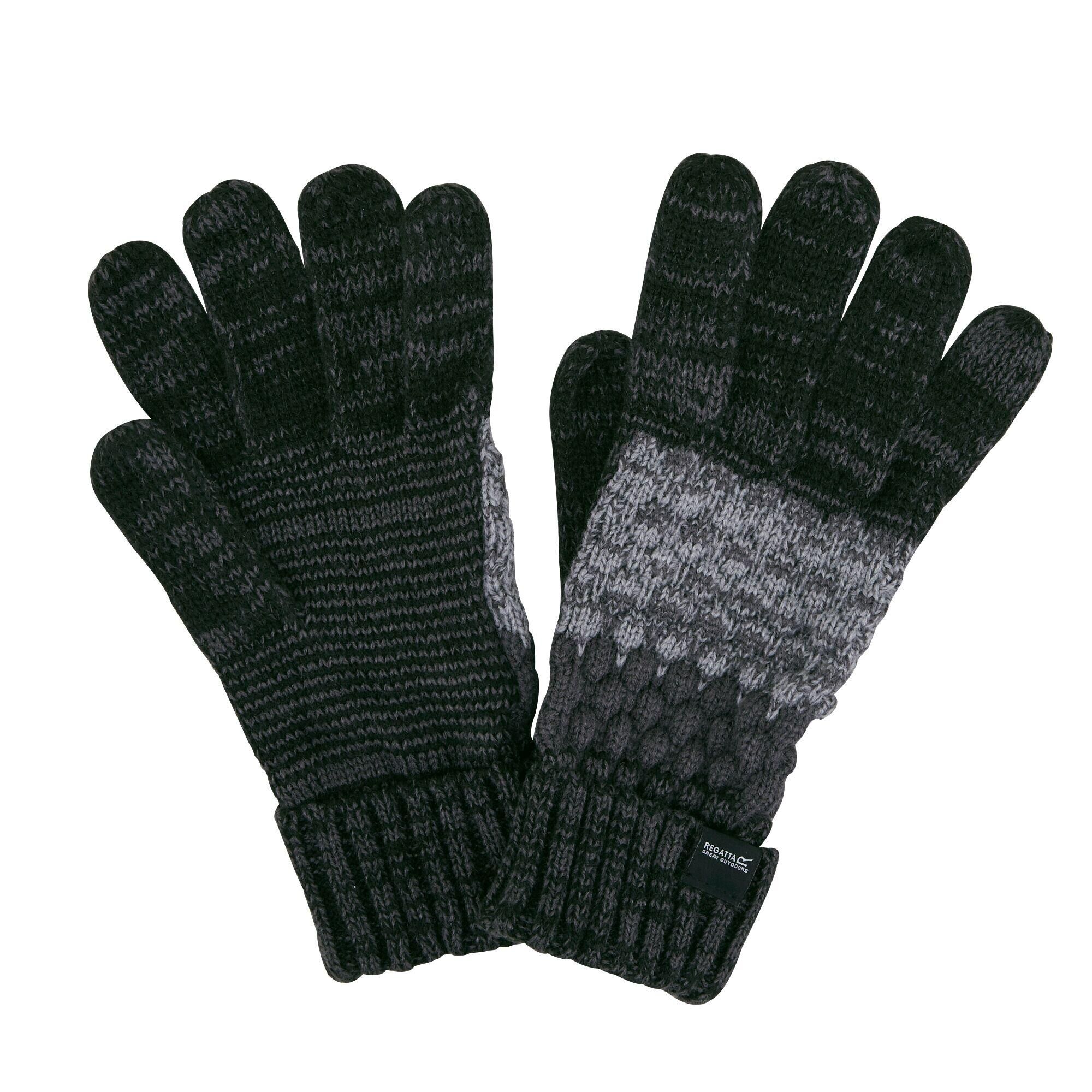 REGATTA Womens/Ladies Frosty VII Winter Gloves (Storm Grey/Black)