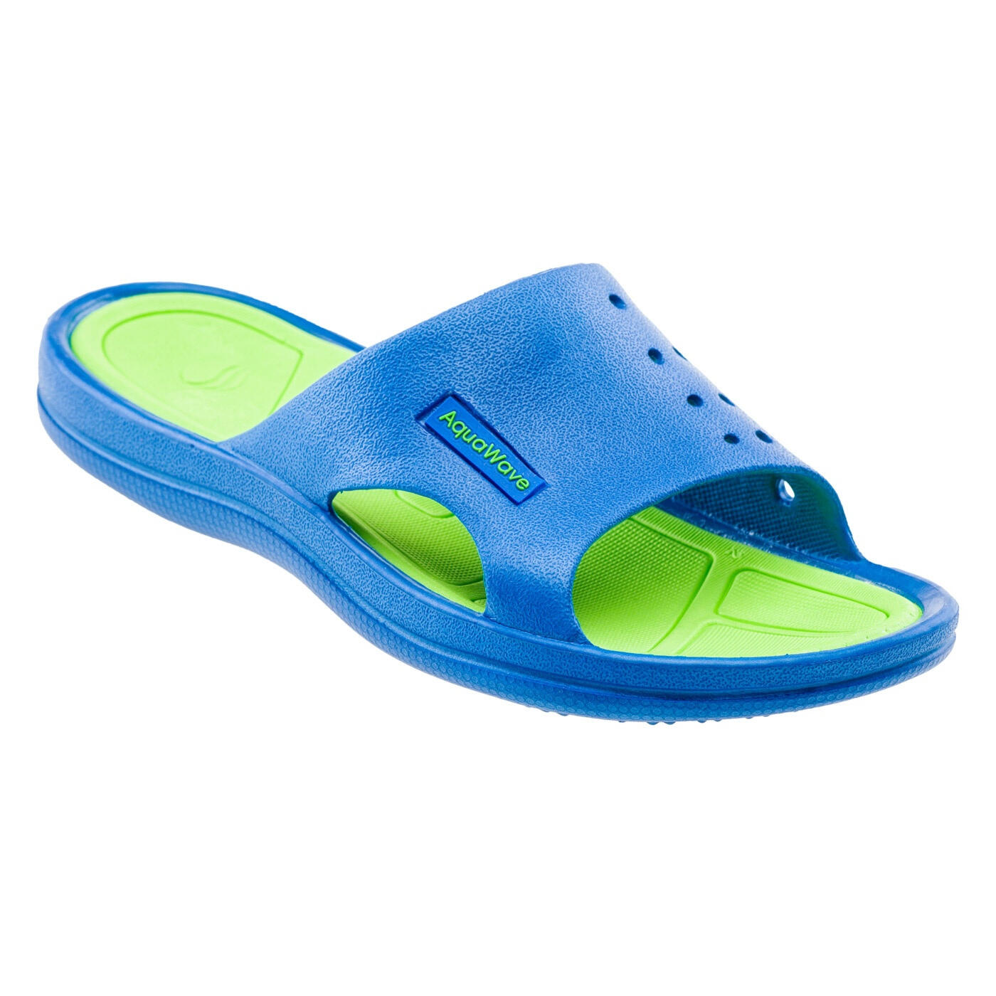 Aquawave - Claquettes Nahin Enfant (bleu Vif / Vert Clair) - Tongs - Bleu|jaune|vert - 29 - Decathlon