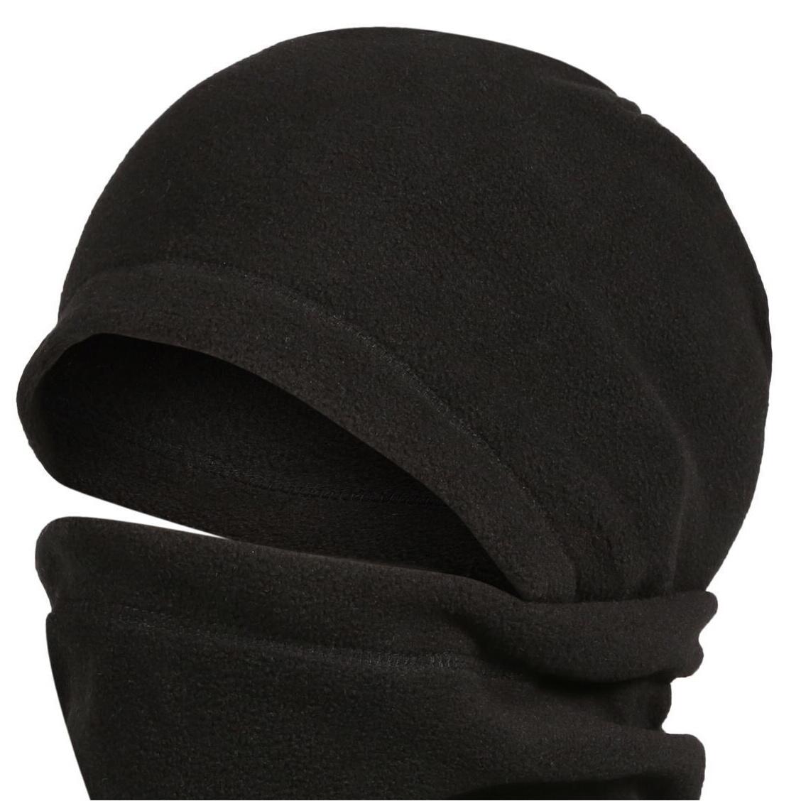 Unisex Adult Fleece Hooded Snood (Black) 2/4