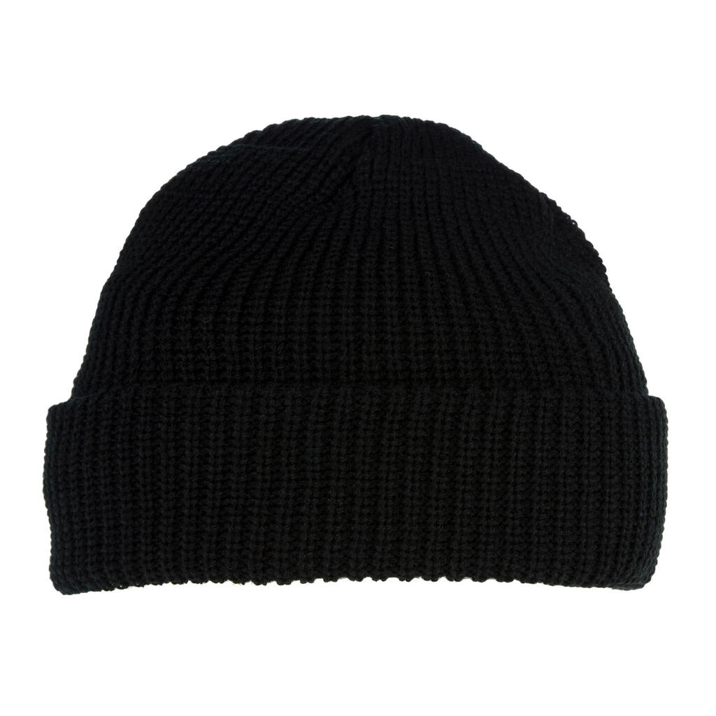 Unisex Fully Ribbed Winter Watch Cap / Hat (Black)
