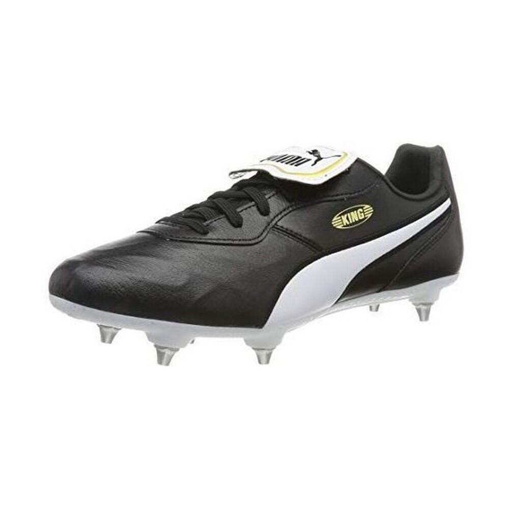 PUMA Mens King Top Leather Football Boots (Black/White)