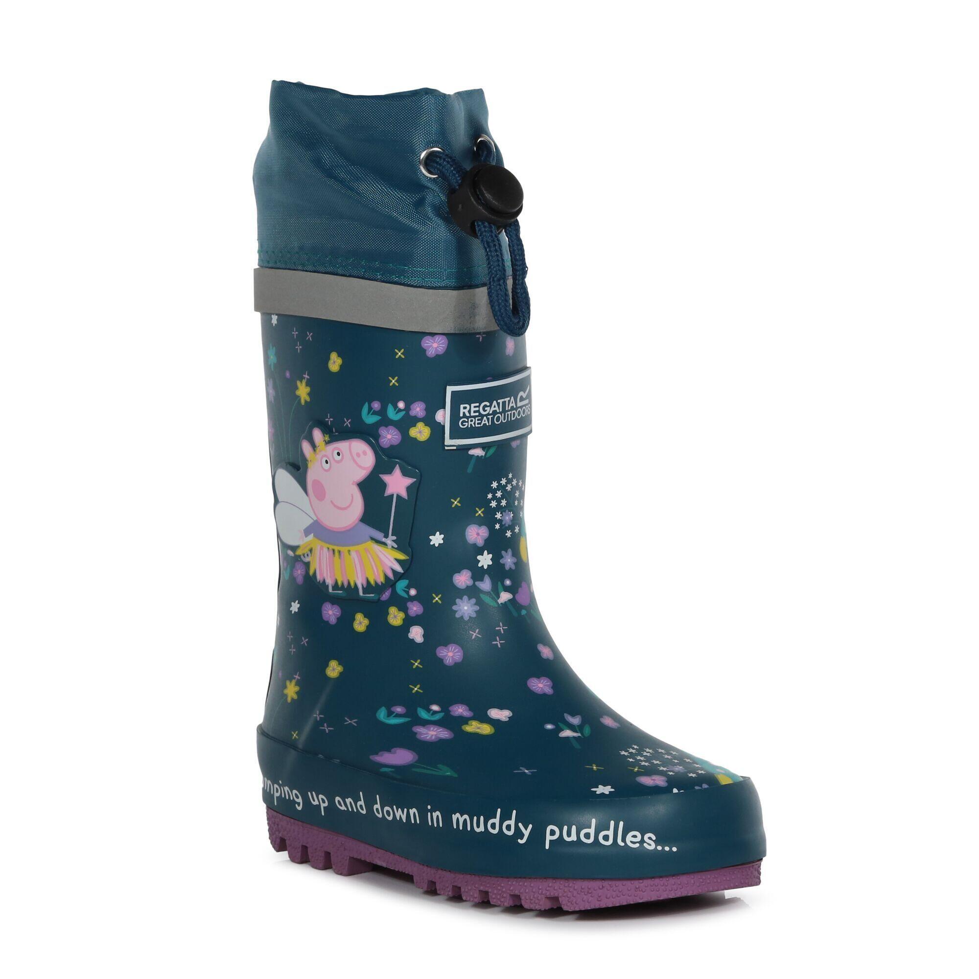 Childrens/Kids Fantasy Peppa Pig Splash Wellington Boots (Gulfstream) 3/5