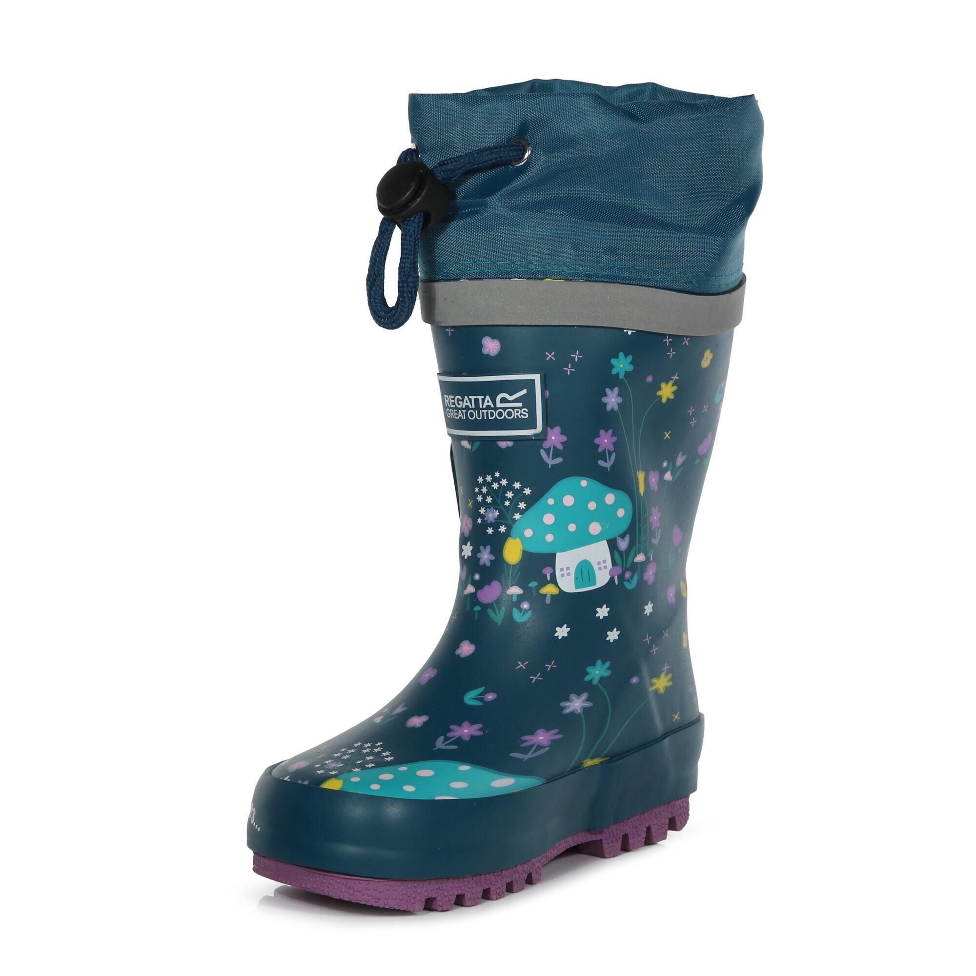 REGATTA Childrens/Kids Fantasy Peppa Pig Splash Wellington Boots (Gulfstream)