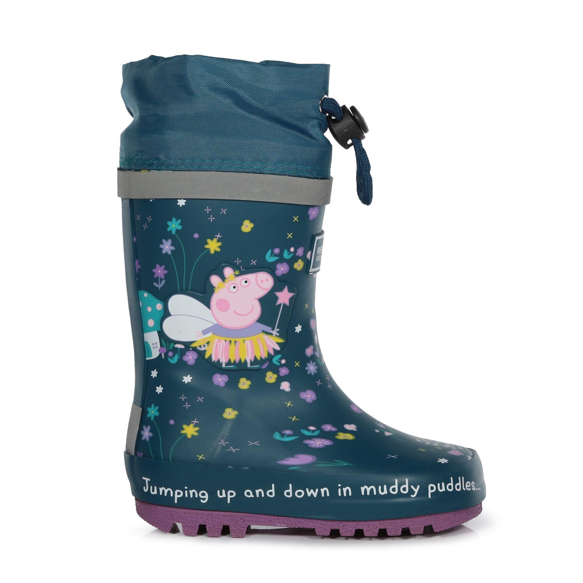 Childrens/Kids Fantasy Peppa Pig Splash Wellington Boots (Gulfstream) 4/5