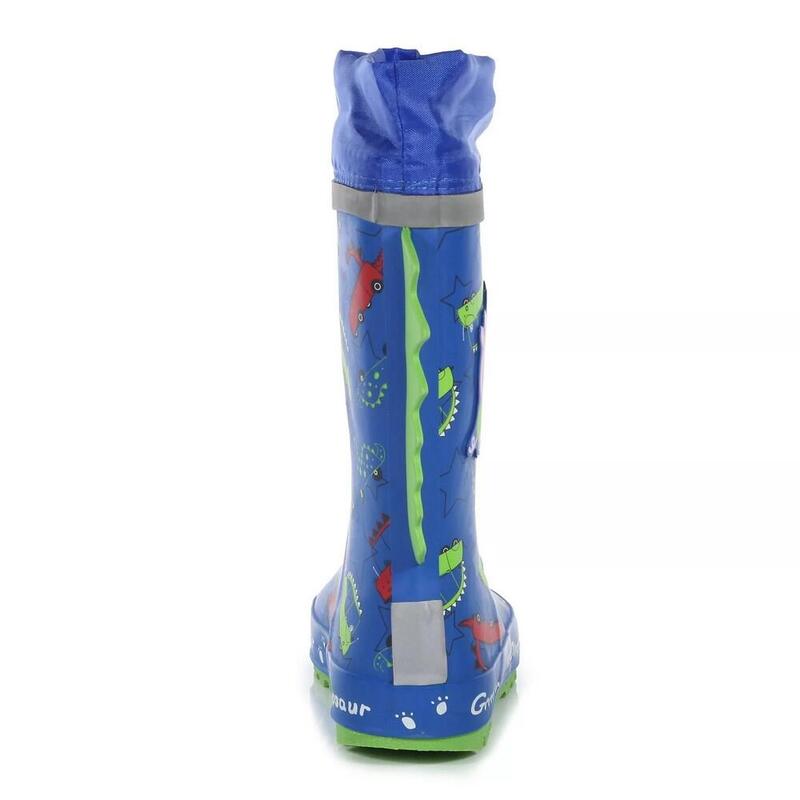Trespass Kids Puddle Galoshes - Multicolored Stripe Rain Boots For Children | Size 11 Little Kid