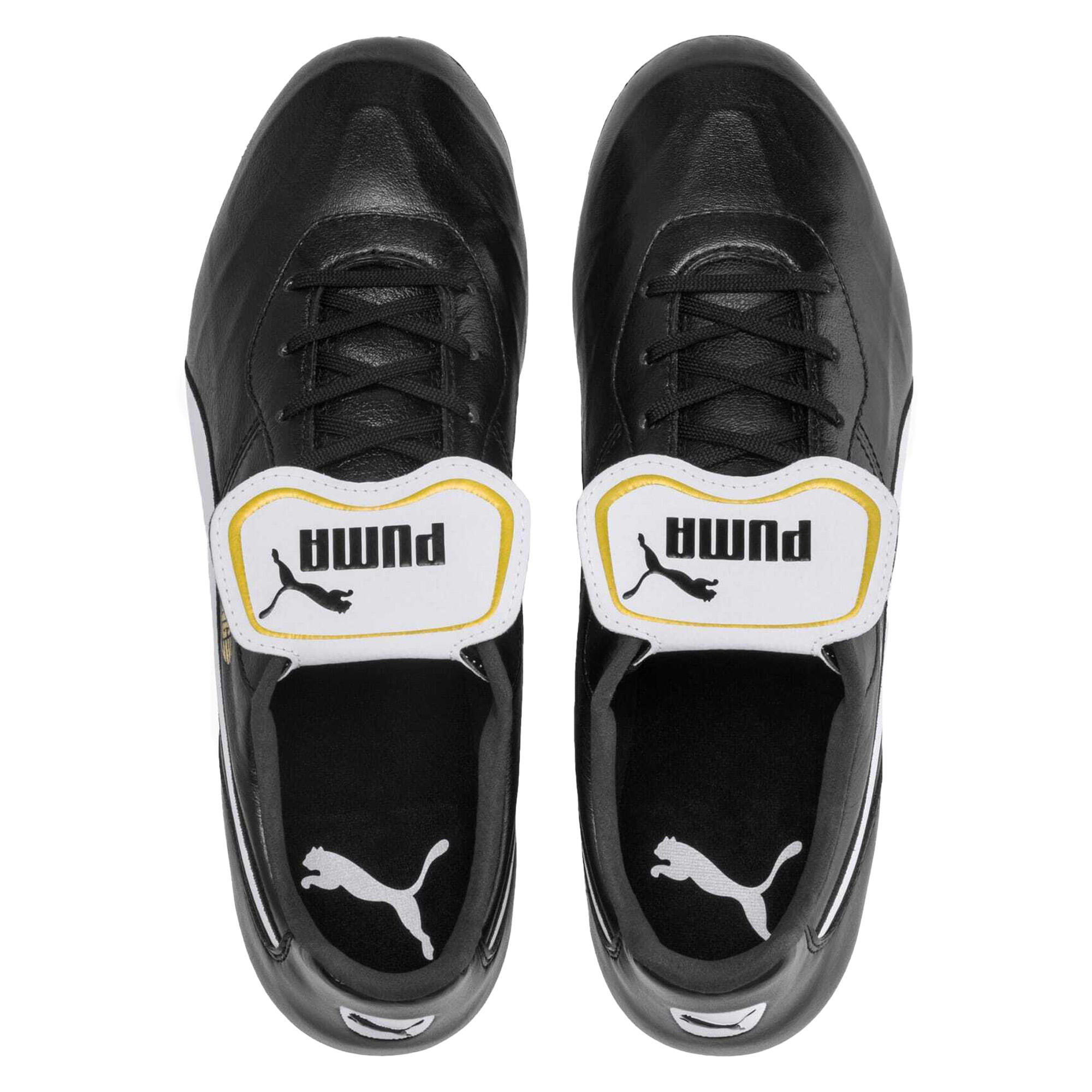 Mens King Dual Straps Football Boots (Black/White) 4/4