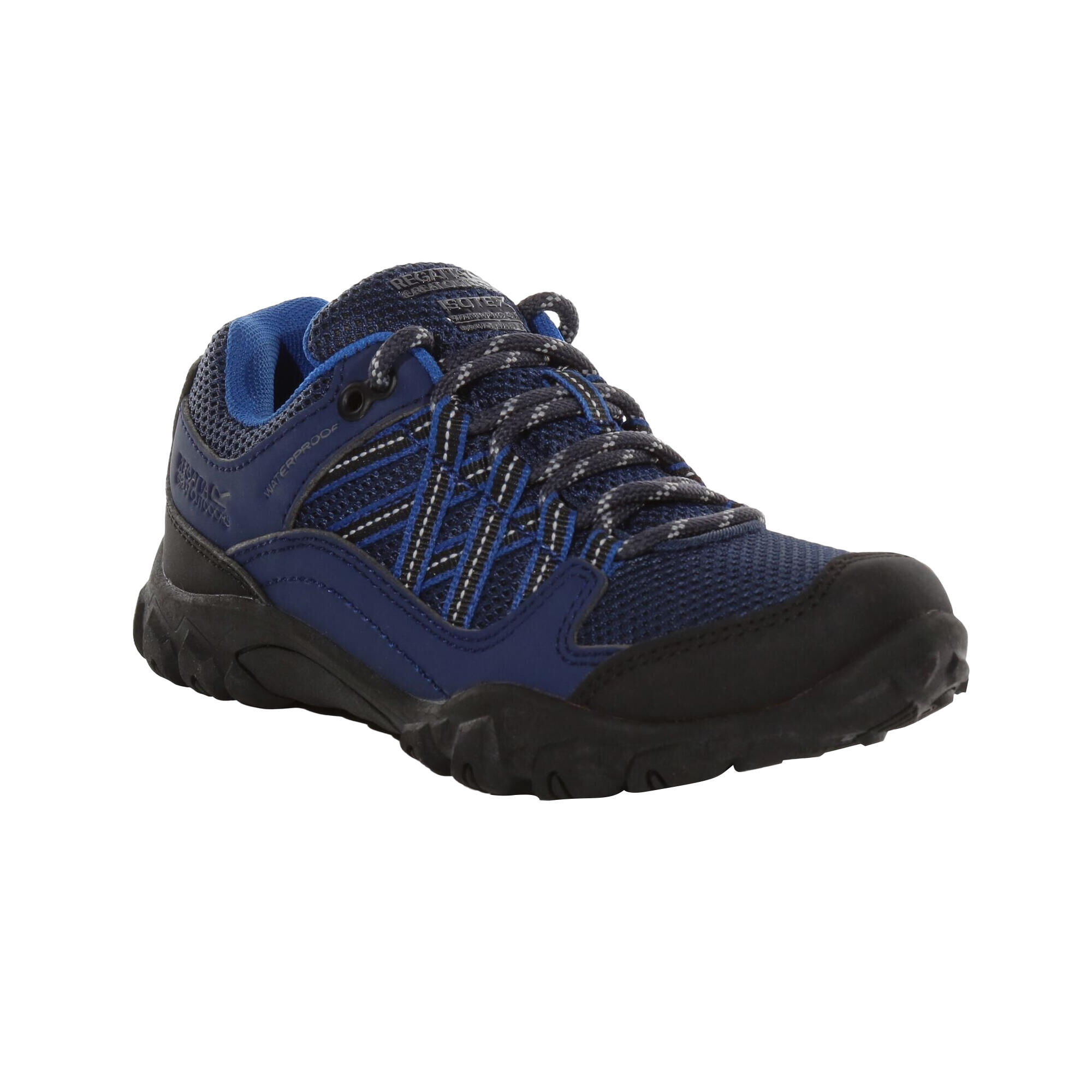 REGATTA Childrens/Kids Edgepoint Waterproof Walking Shoes (Admiral Blue/Black)