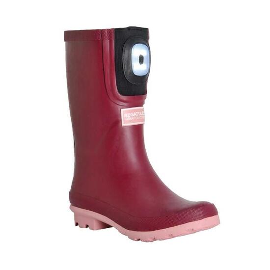 Bottes De Pluie FAIRWEATHER SHINE BRITE Enfant (Rouge Sombre / Rose Pâle Vif)