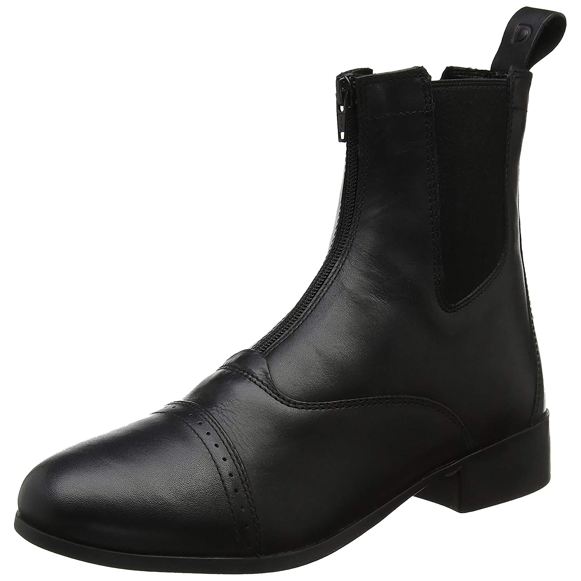Adults Elevation Zip Leather Paddock Boots II (Black) 1/5