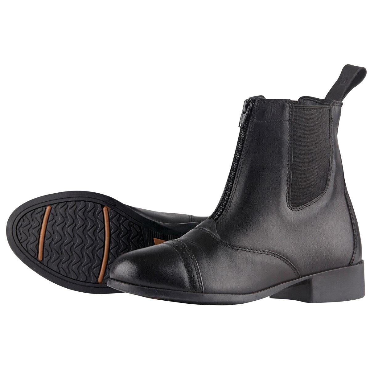 Adults Elevation Zip Leather Paddock Boots II (Black) 2/5