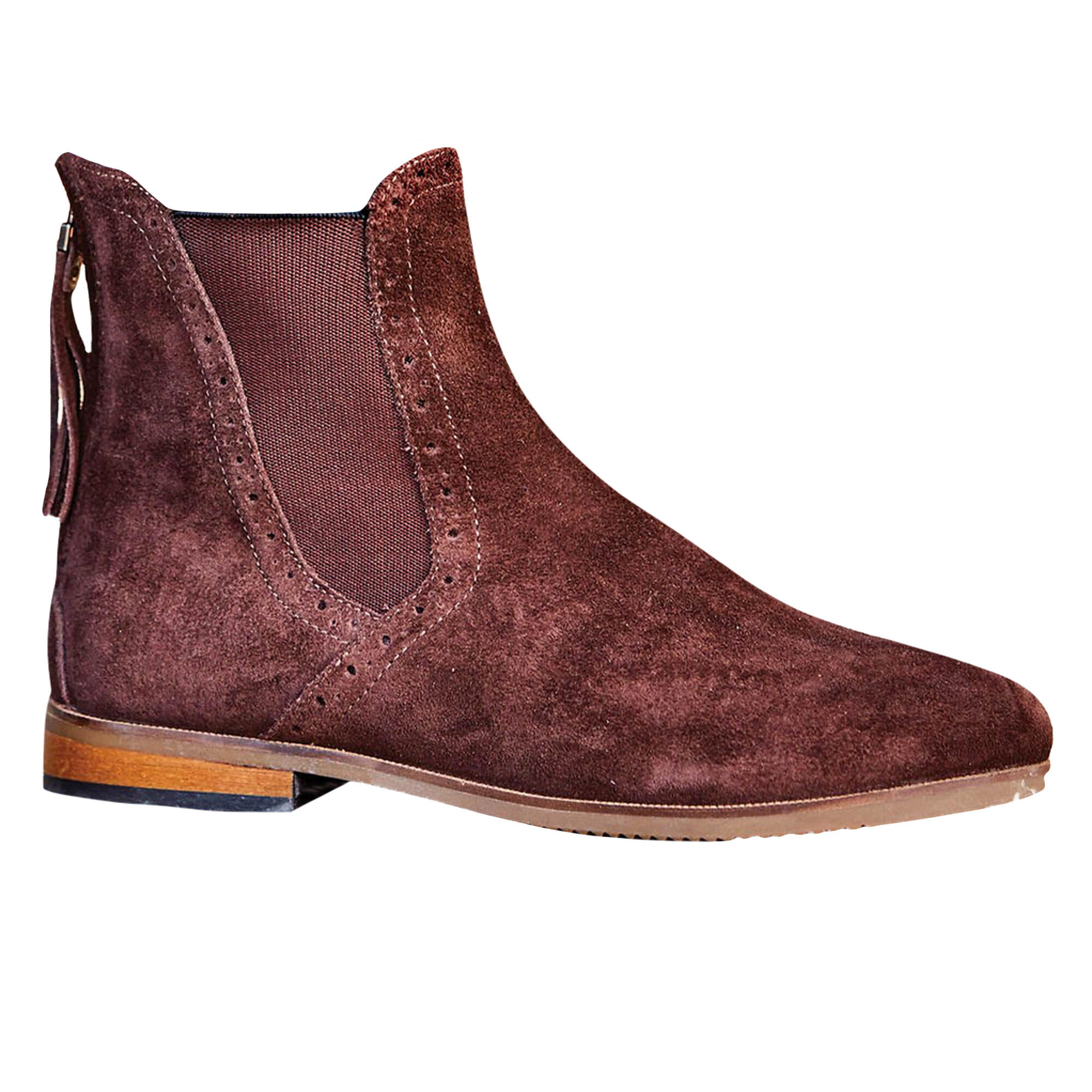 Womens/Ladies Kalmar SD Suede Paddock Boots (Chocolate) 2/5