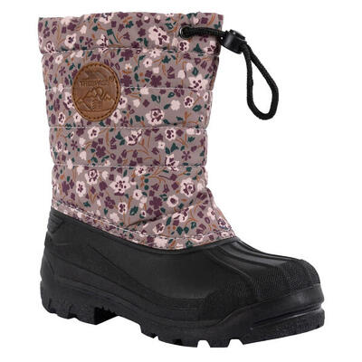 Kinderen/kinderen remy ditsy print snow boots (bruin/zwart)