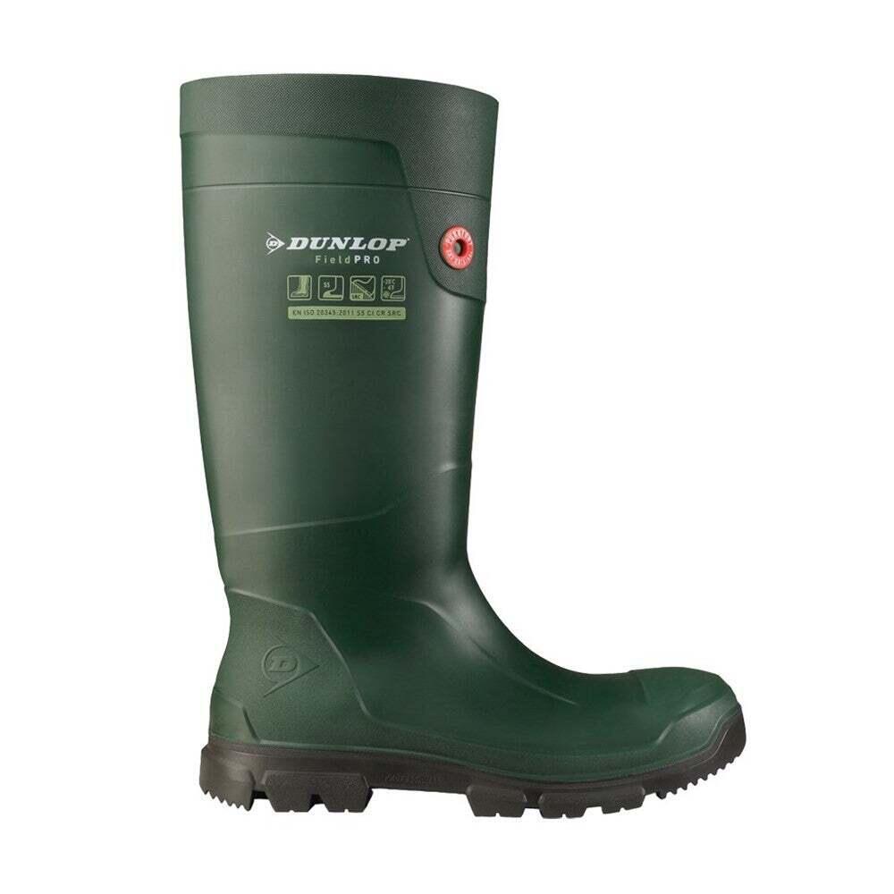 Unisex Adult FieldPro Full Safety Wellington Boots (Green) 2/4