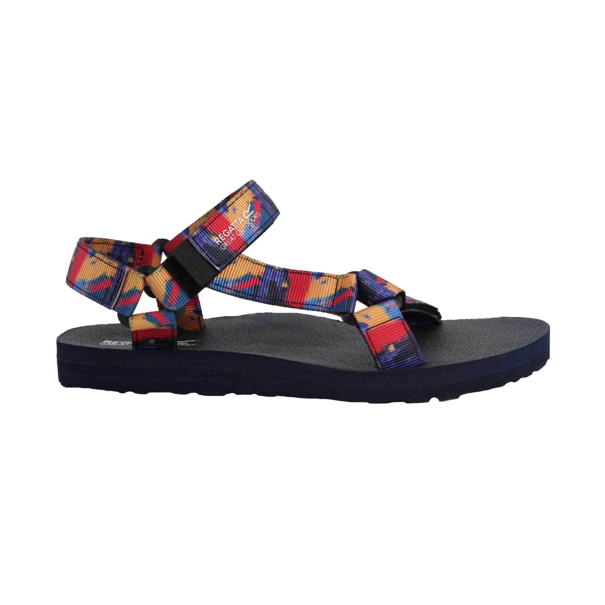 Womens/Ladies Lady Vendeavour Brush Stroke Sandals (Navy) 4/5