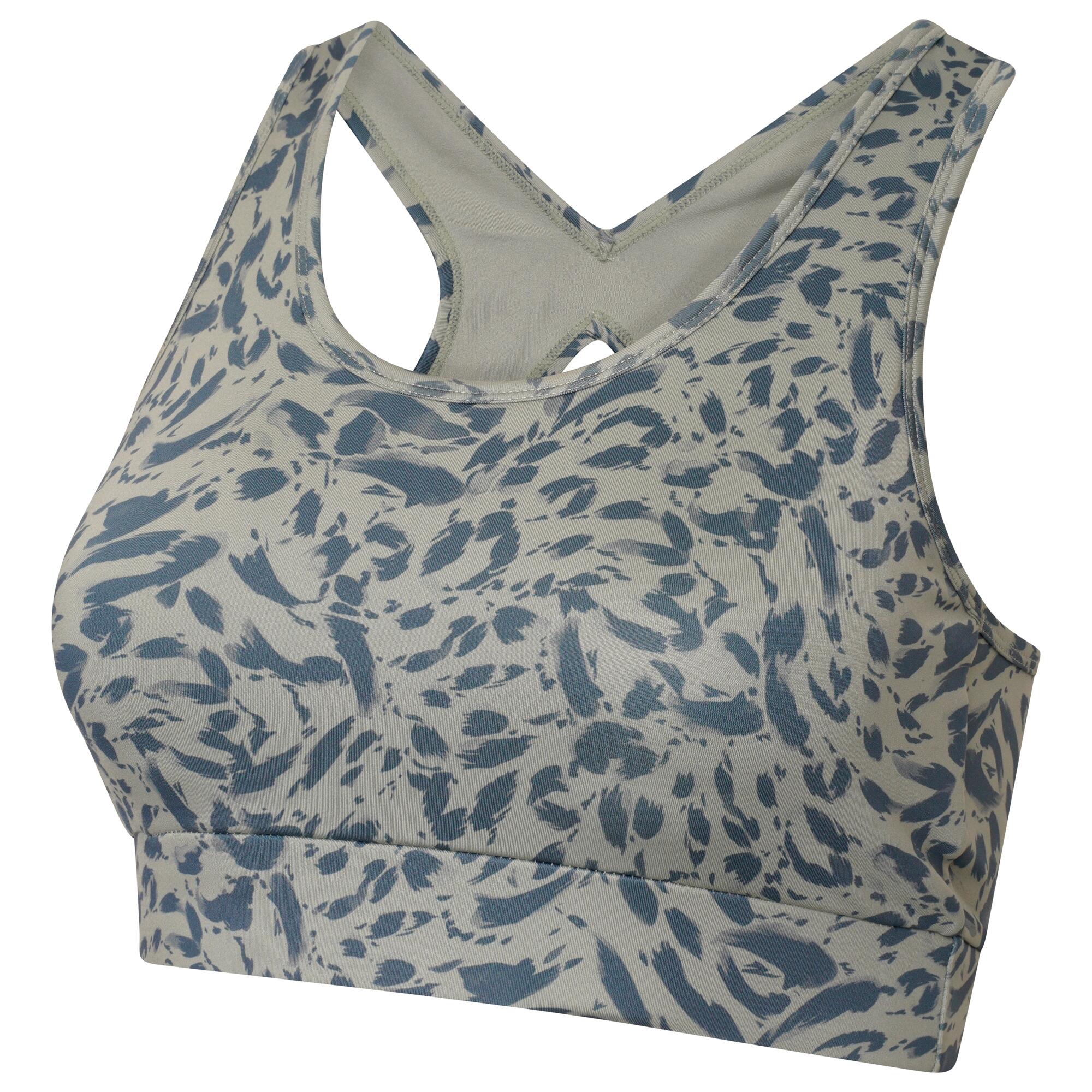 Womens/Ladies Fleur East Edit Swift Animal Print Sports Bra (Lilypad Green) 3/5