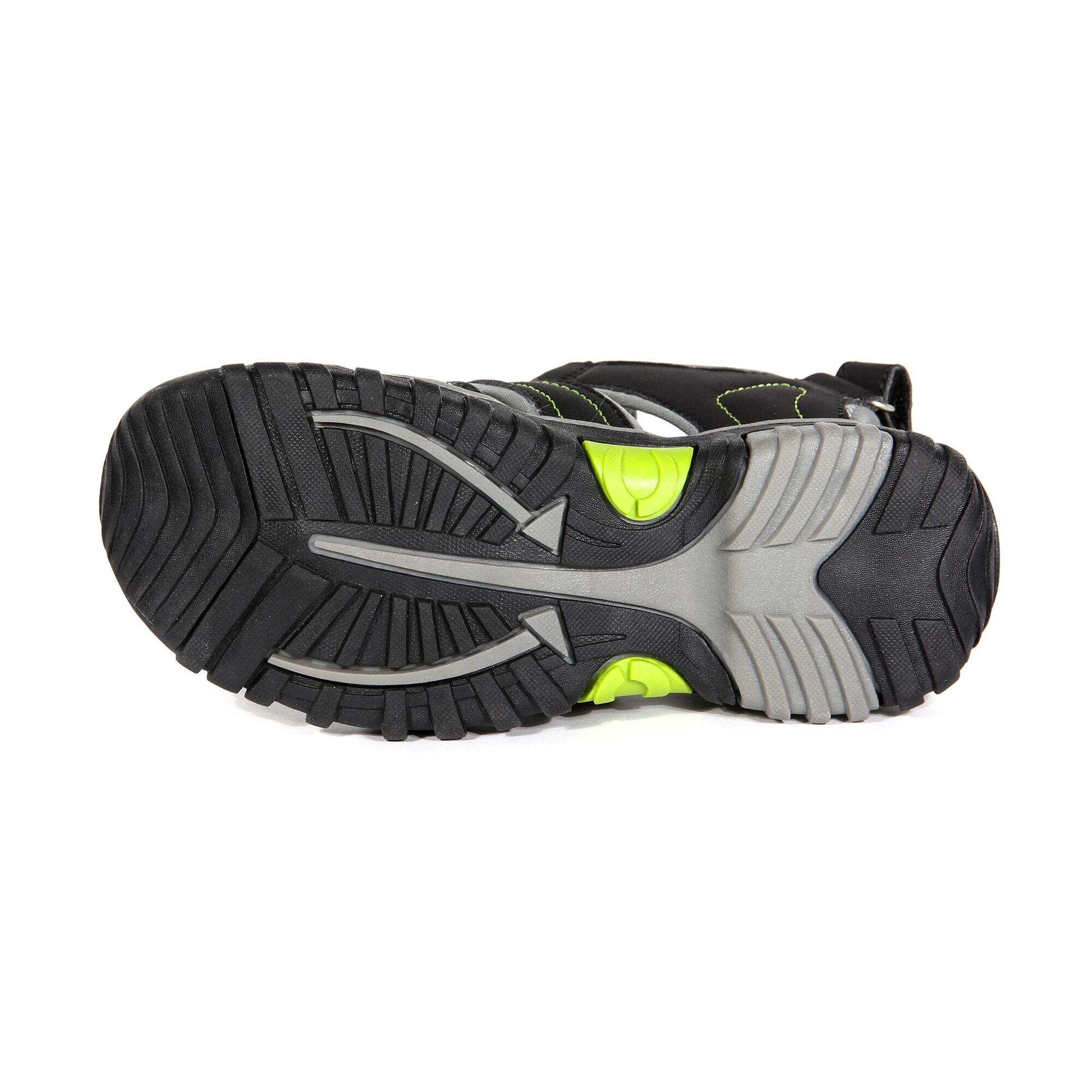 Childrens/Kids Westshore Sandals (Black/Lime Green) 4/5