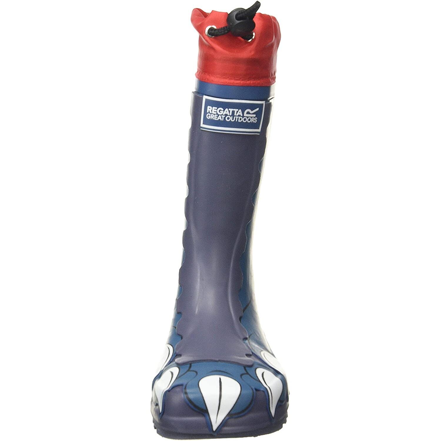 Mudplay Dinosaurier Gummistiefel Kinder Mittelblau 4/5