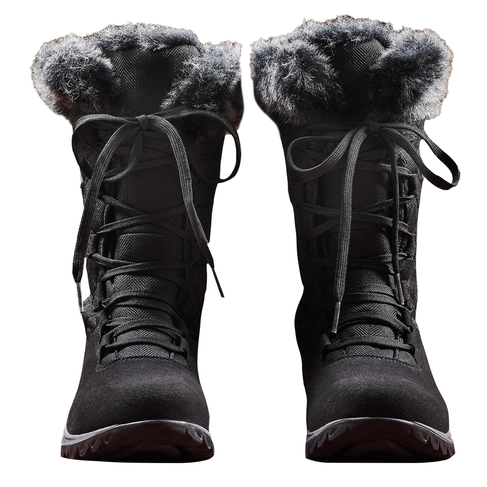 Great Outdoors Womens/Ladies Newley Faux Fur Trim Thermo Boots (Black/Briar 3/4