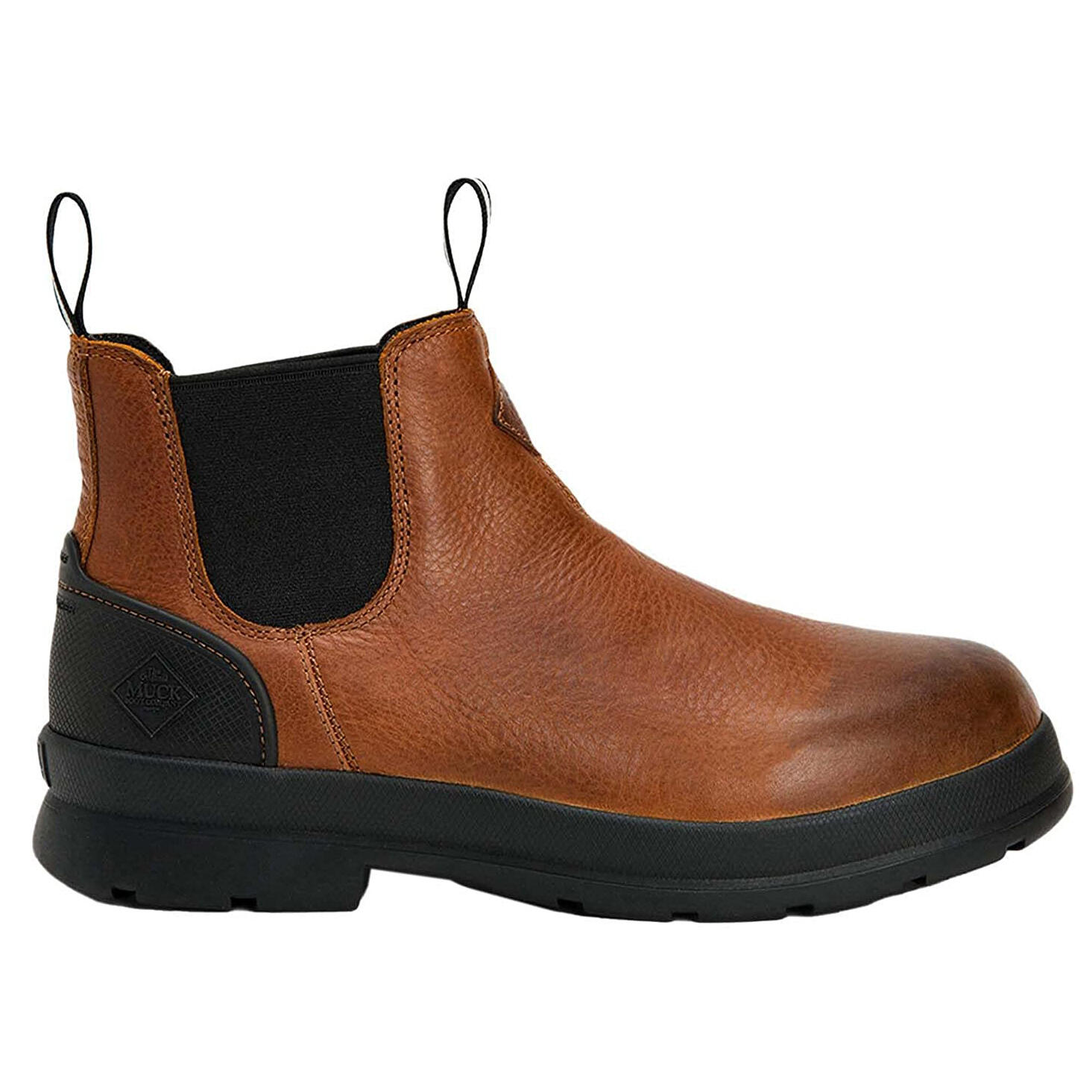 Mens Chore Farm Leather Chelsea Boots (Caramel) 4/4