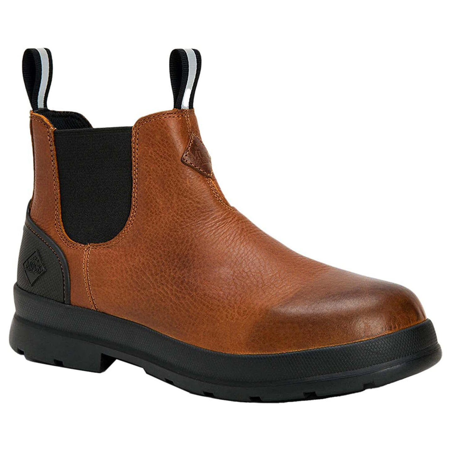 Mens Chore Farm Leather Chelsea Boots Caramel