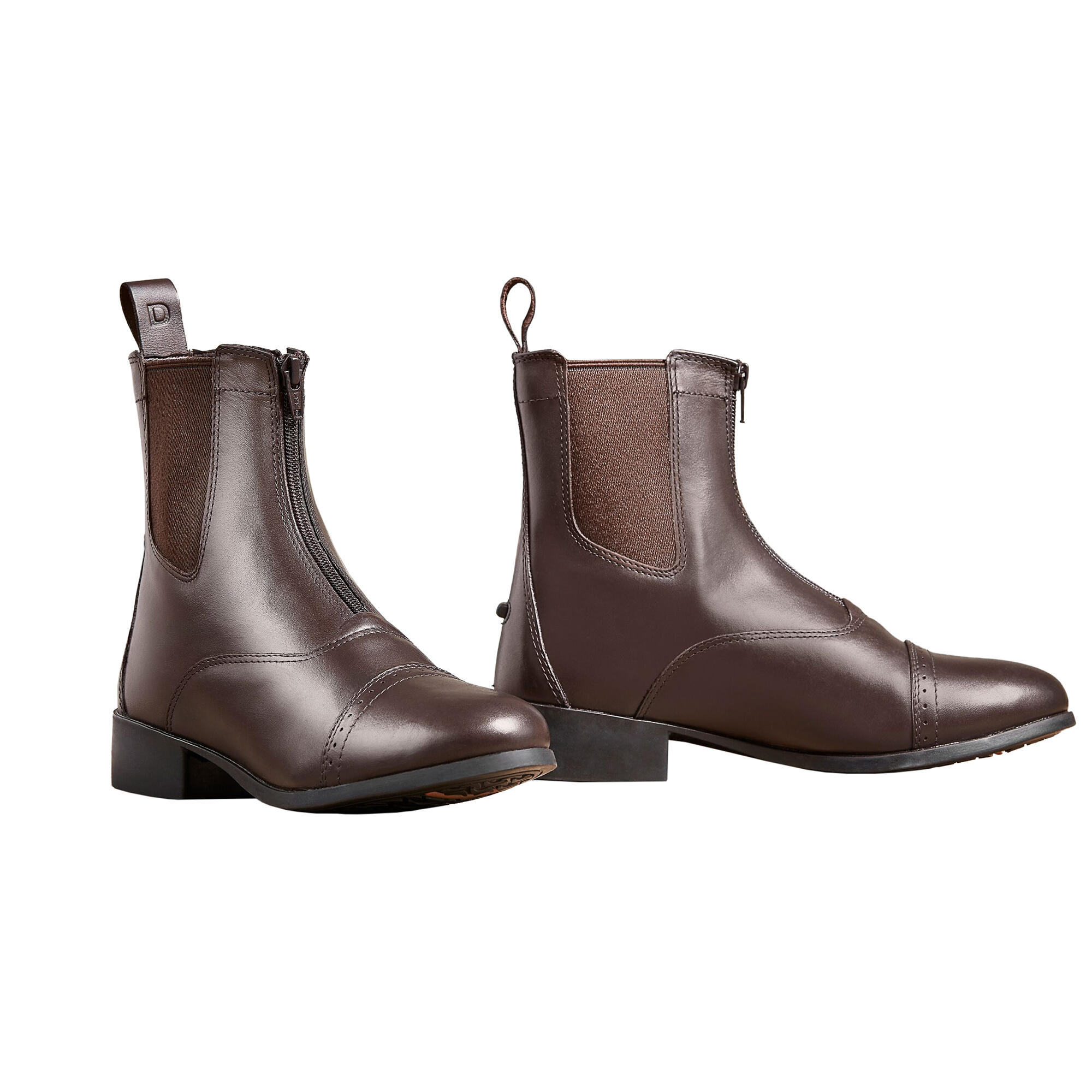 Adults Elevation Zip Leather Paddock Boots II (Brown) 1/5