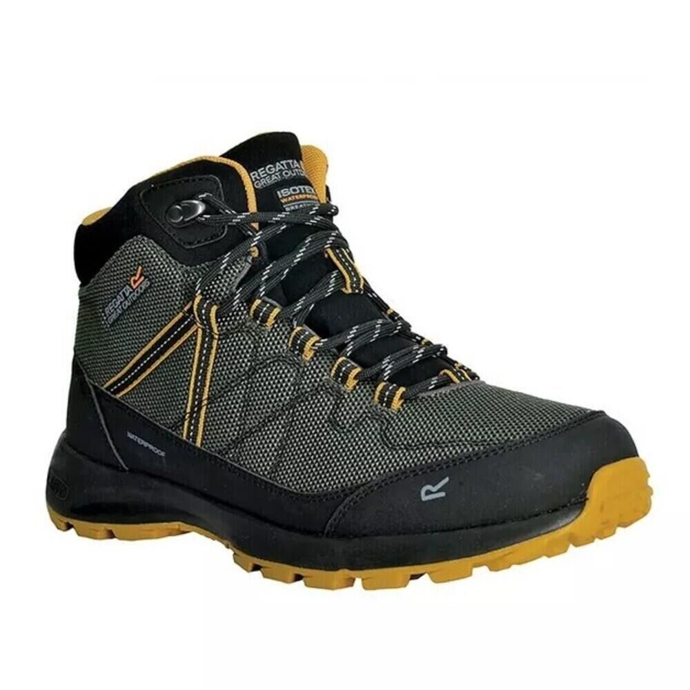 REGATTA Mens Samaris Lite Walking Boots (Dark Khaki/Yellow Gold)