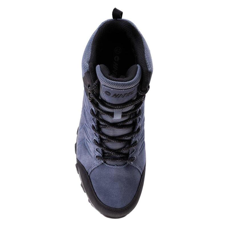 Scarpe Da Passeggio Pelle Scamosciata Uomo Hi-Tec Helone Blu Fumo Nero