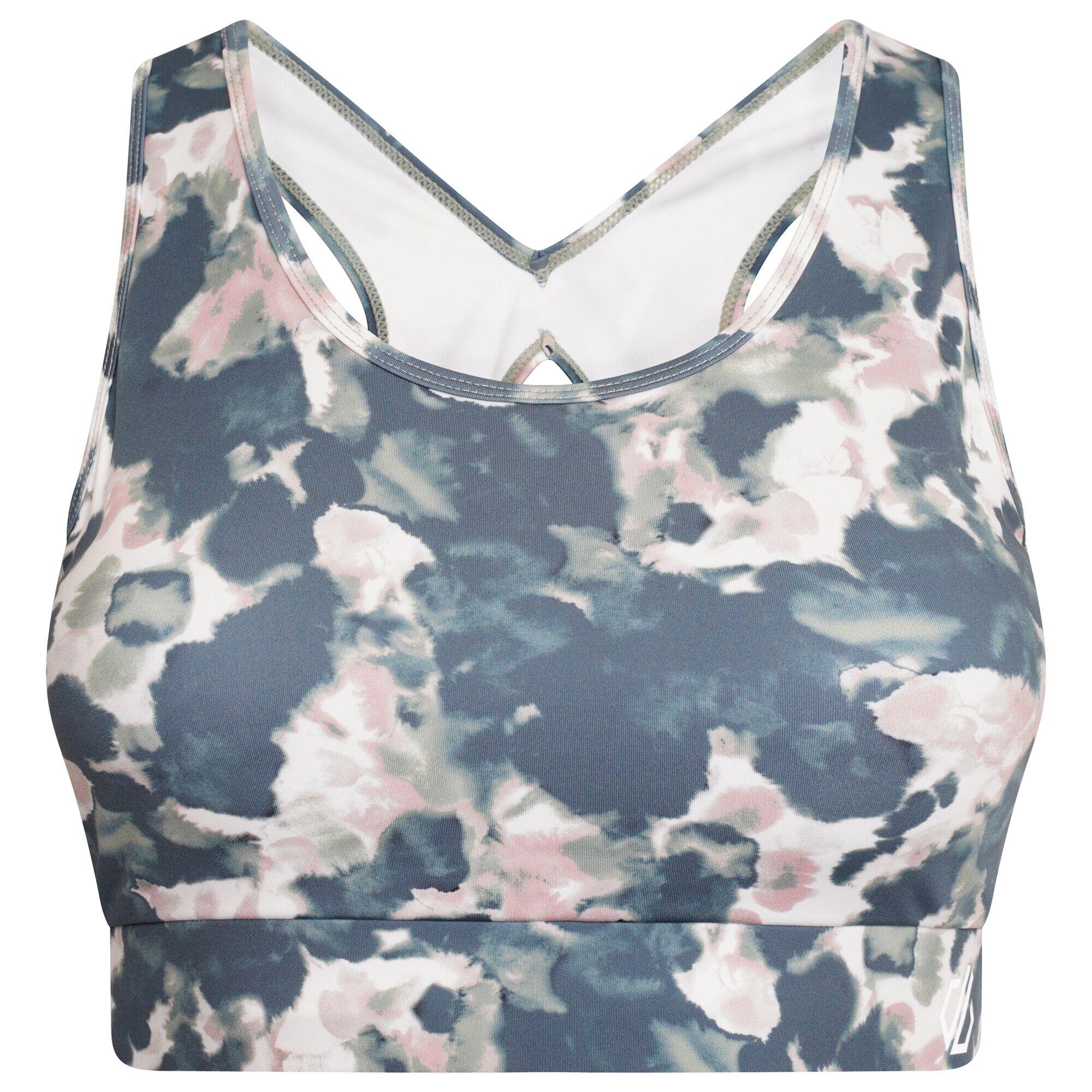 DARE 2B Womens/Ladies Swift Ink Blot Sports Bra (Dusky Rose)