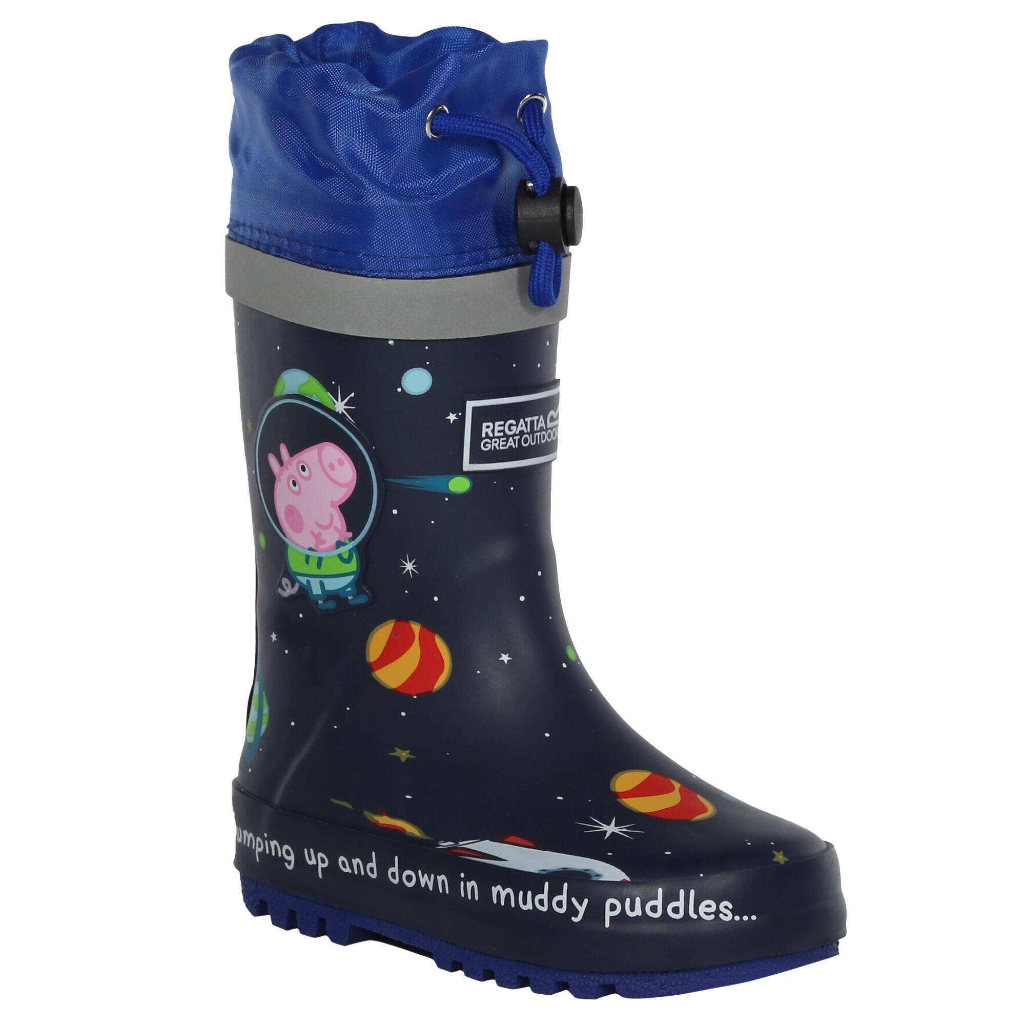 REGATTA Childrens/Kids Peppa Pig Space Wellington Boots (Navy)