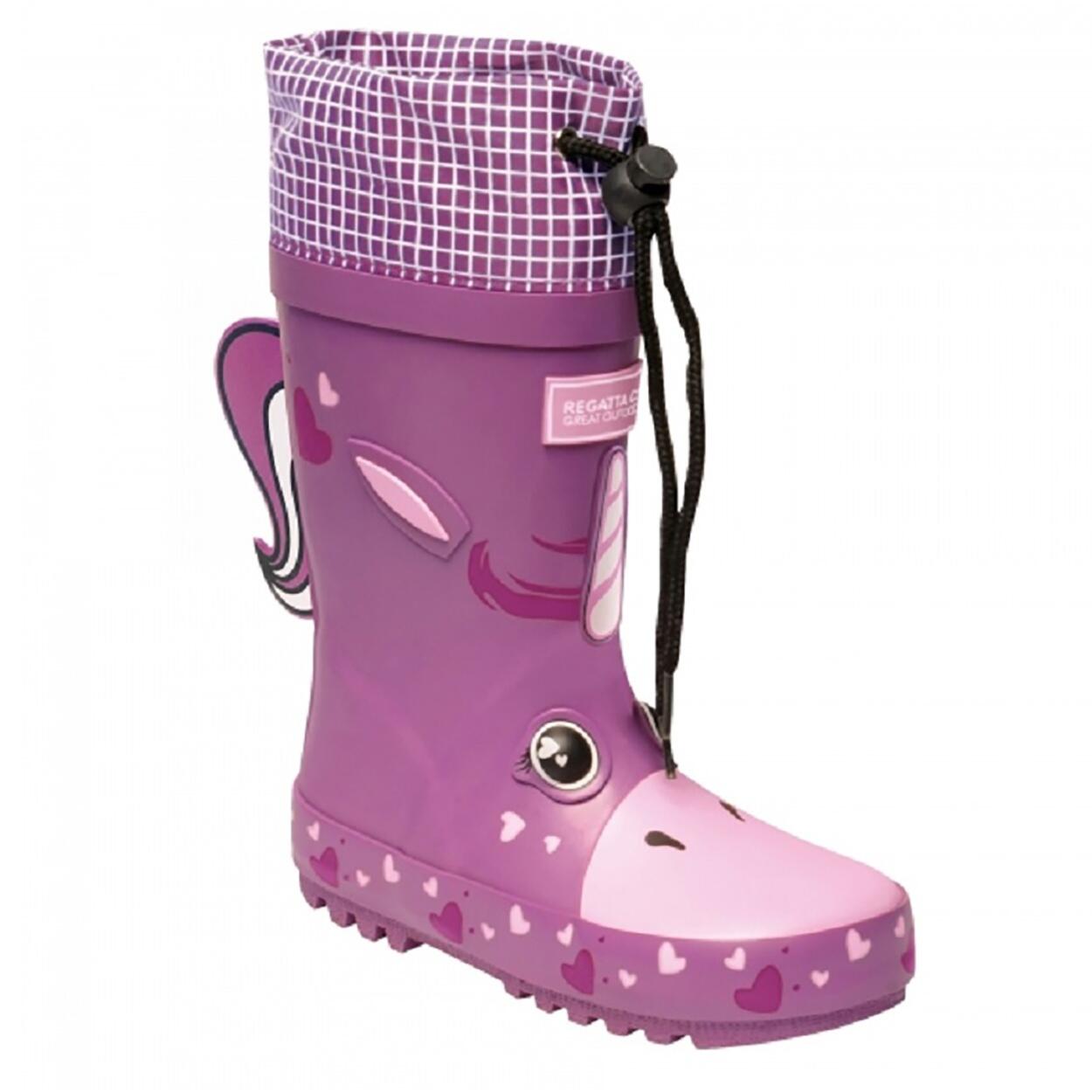 Childrens/Kids Mudplay Dinosaur Wellingtons (Unicorn/Red Orchre) 1/5