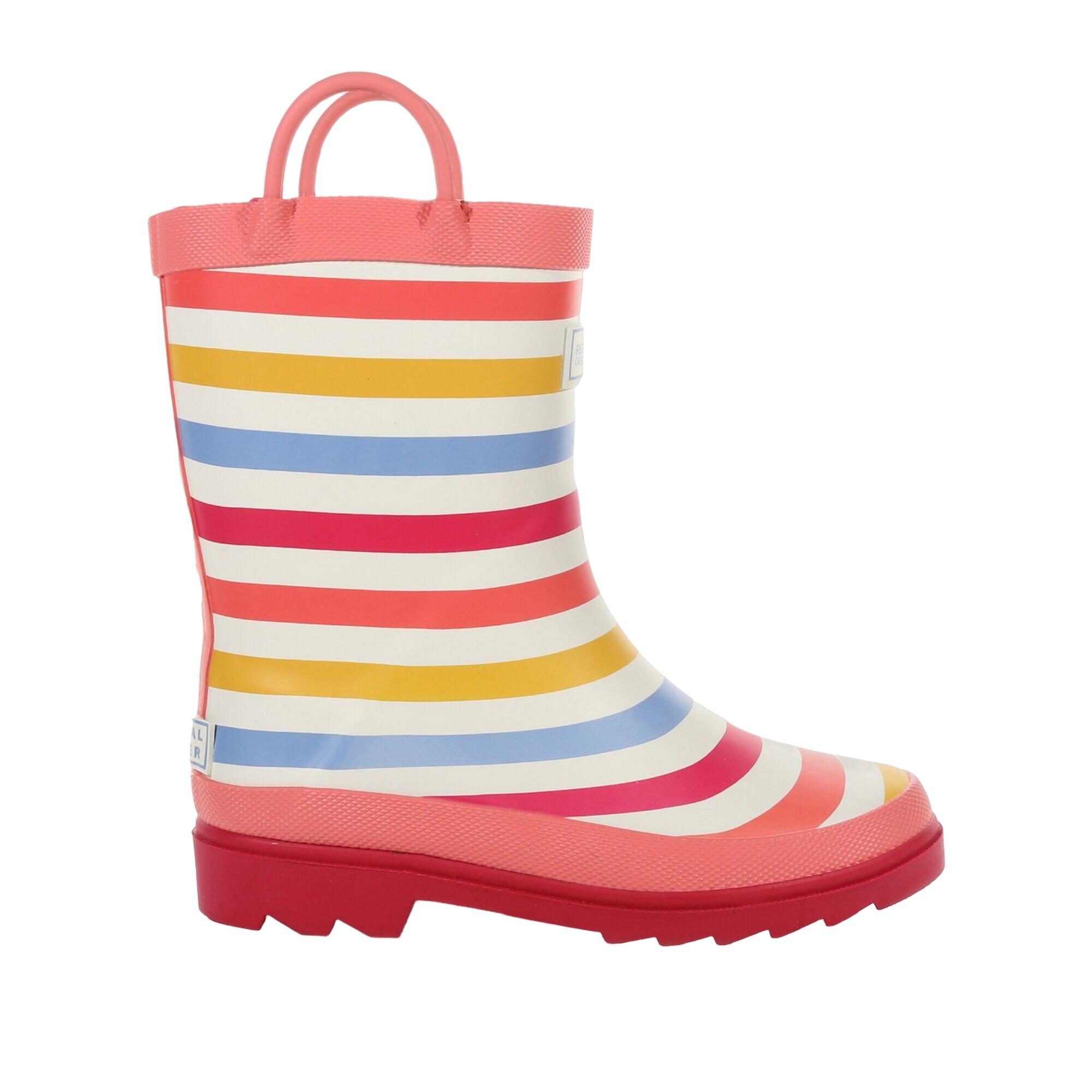 Childrens/Kids Minnow Striped Wellington Boots (Multicoloured) 3/5
