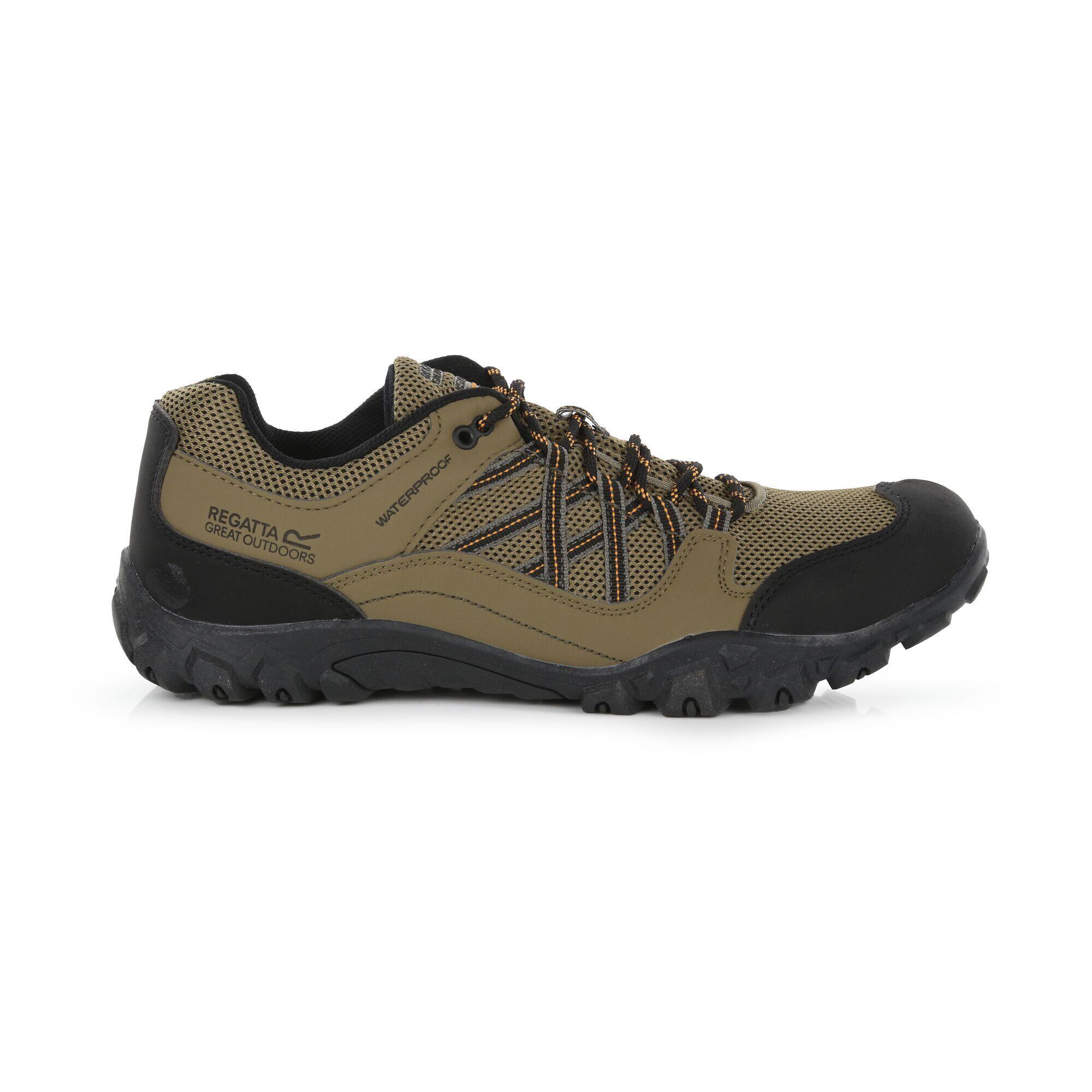 Mens Edgepoint III Low Rise Hiking Shoes (Gold Sand/Flame Orange) 3/5