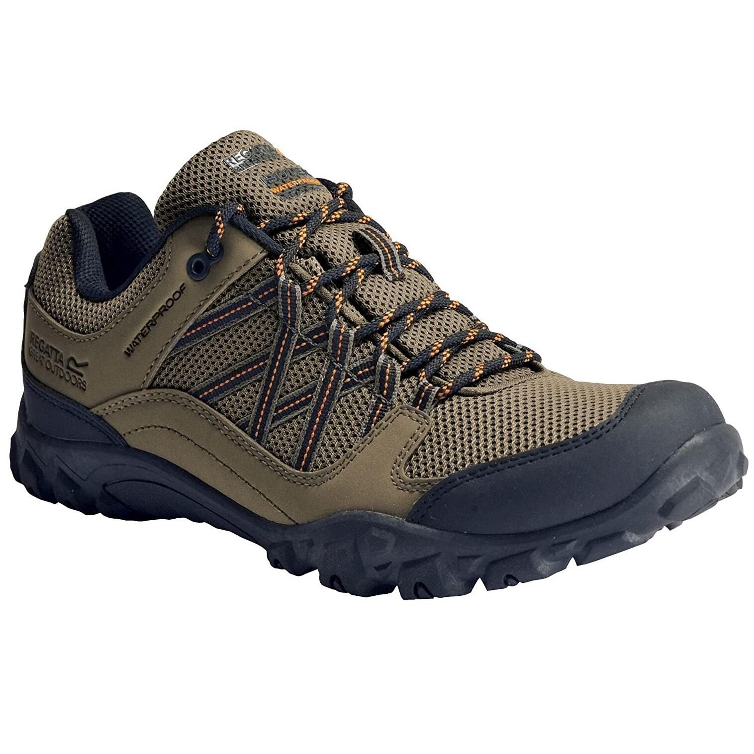 EDGEPOINT Men's hiking boots (Dark beige / Orange)